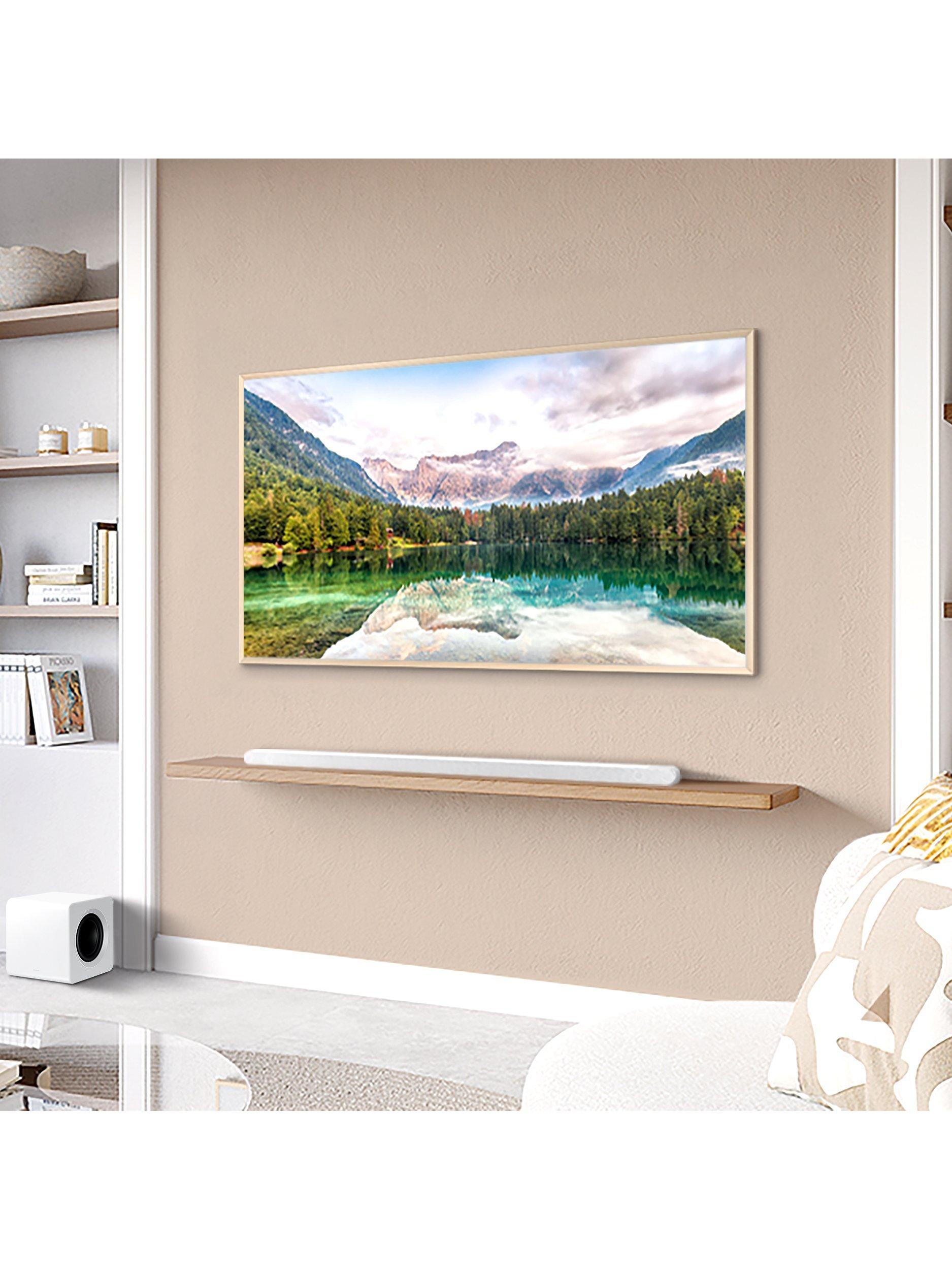 HW-S801D Bluetooth Wi-Fi Ultra Slim Soundbar with Dolby Atmos, DTS:X & Wireless Subwoofer, White
