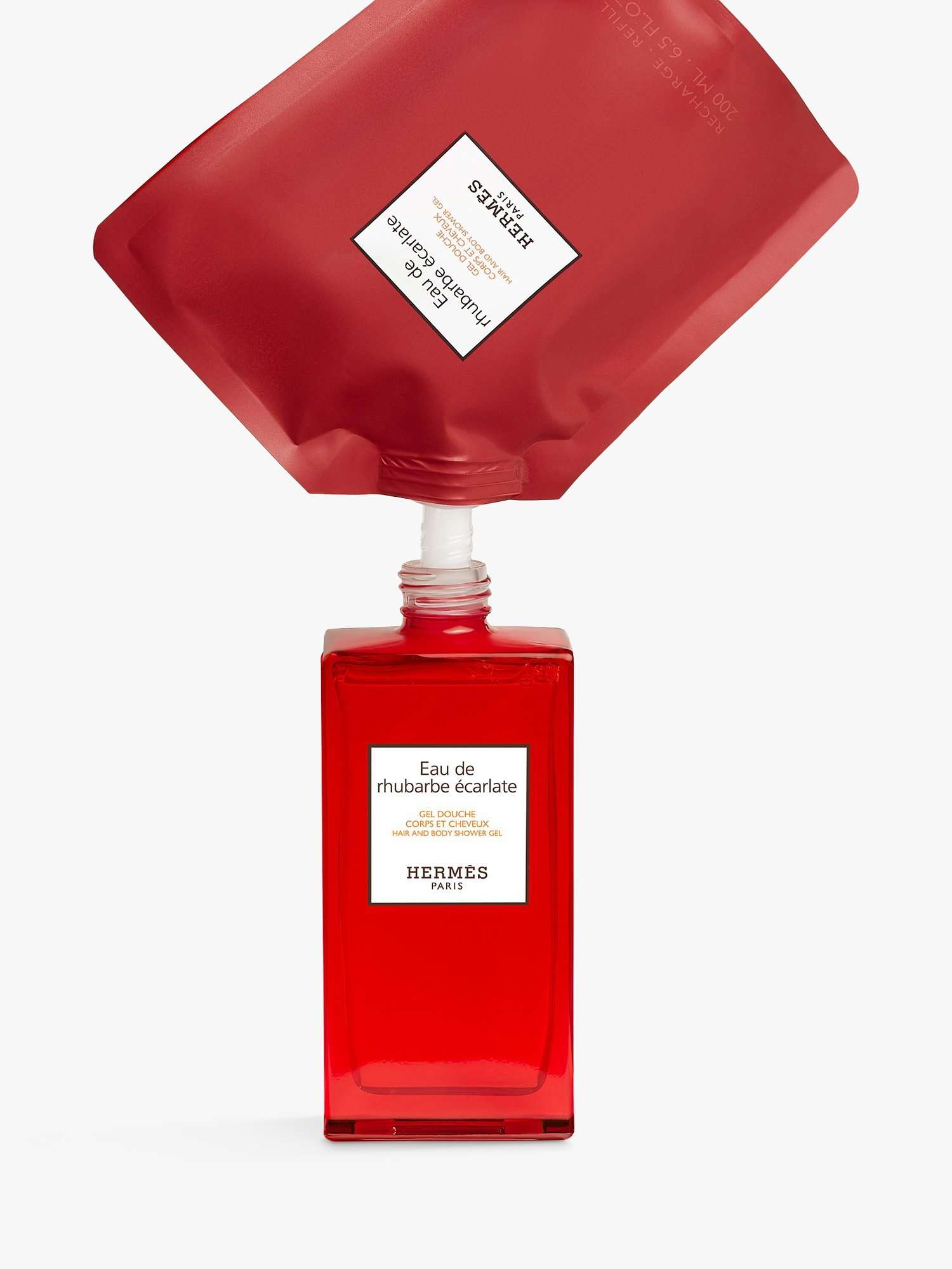 Eau de Rhubarbe Écarlate Hair and Body Shower Gel Refill, 200ml