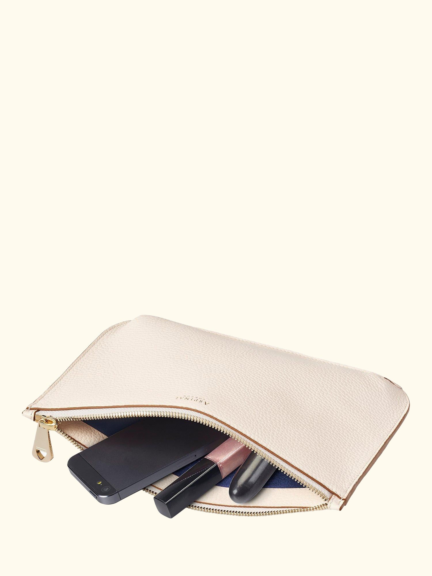 Large Ella Pebble Grain Leather Pouch