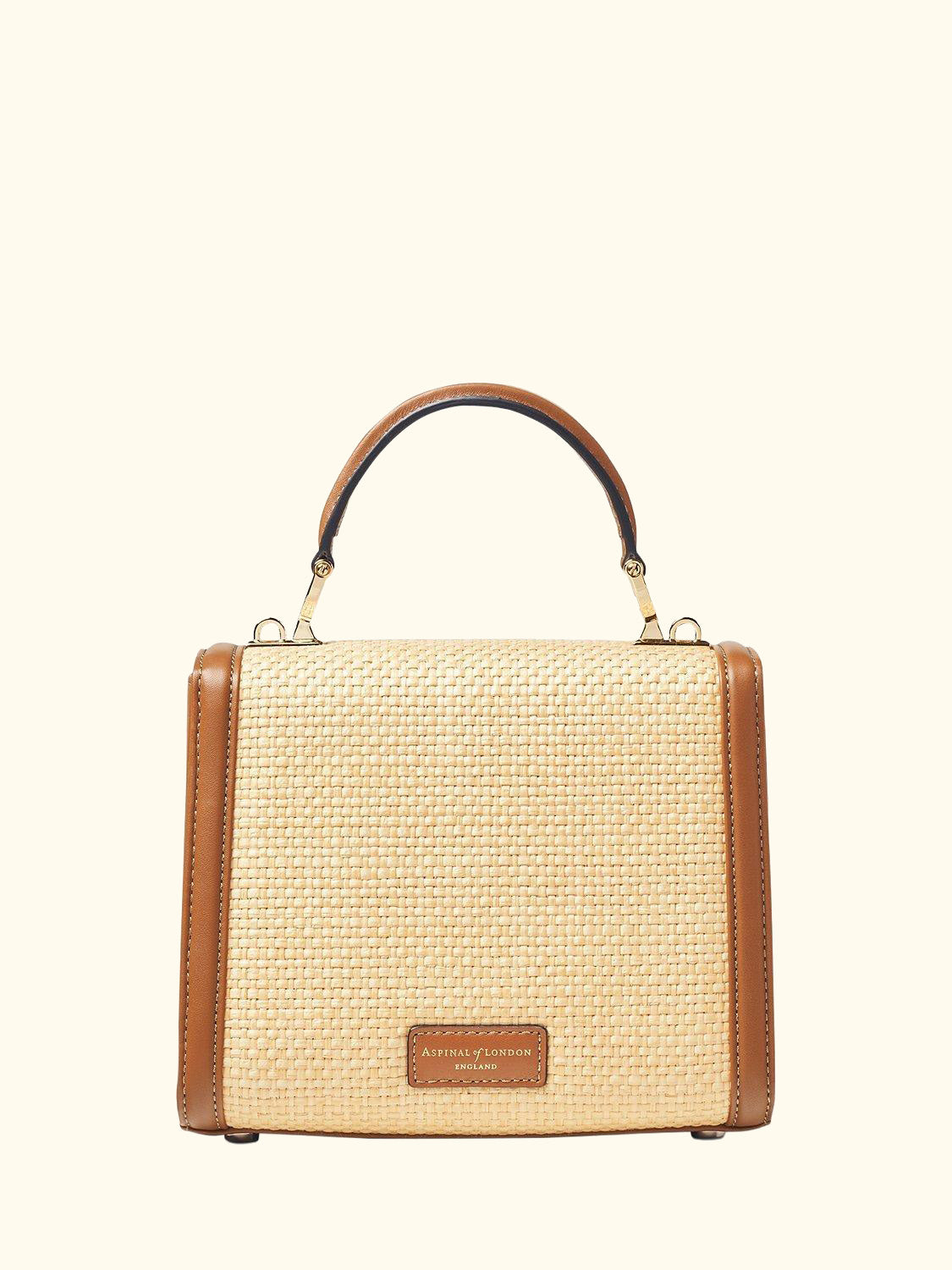 Midi Mayfair Raffia Cross Body Bag, Natural/Tan
