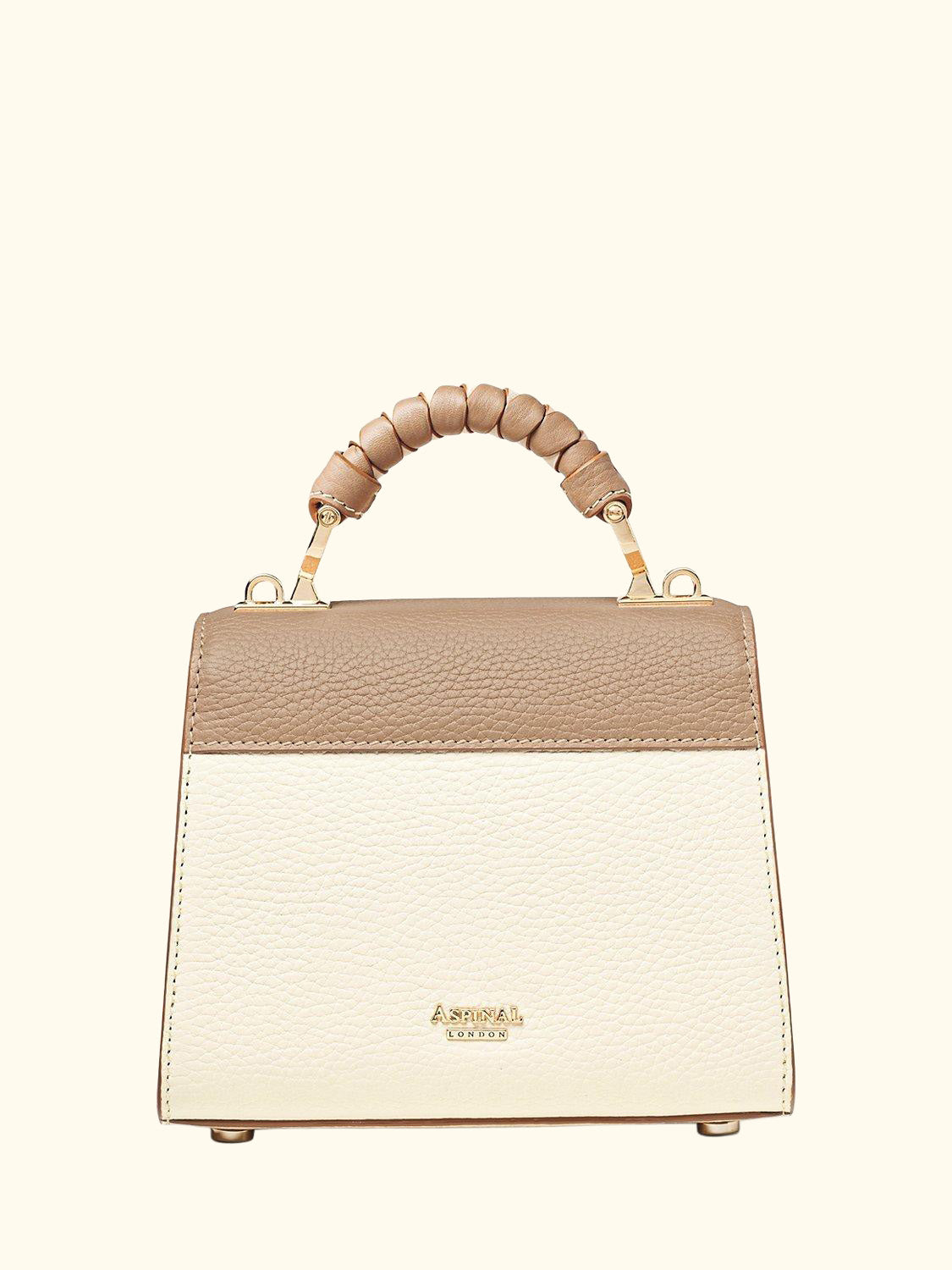 Mini Mayfair 2.0 Cross Body Bag, Taupe/Ivory
