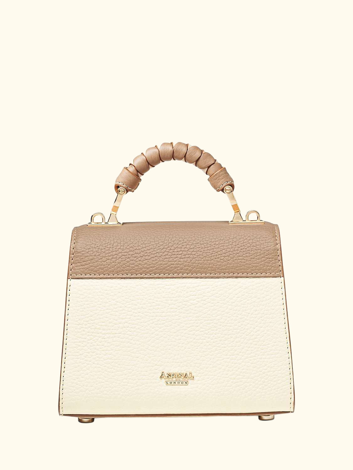 Mini Mayfair 2.0 Cross Body Bag, Taupe/Ivory