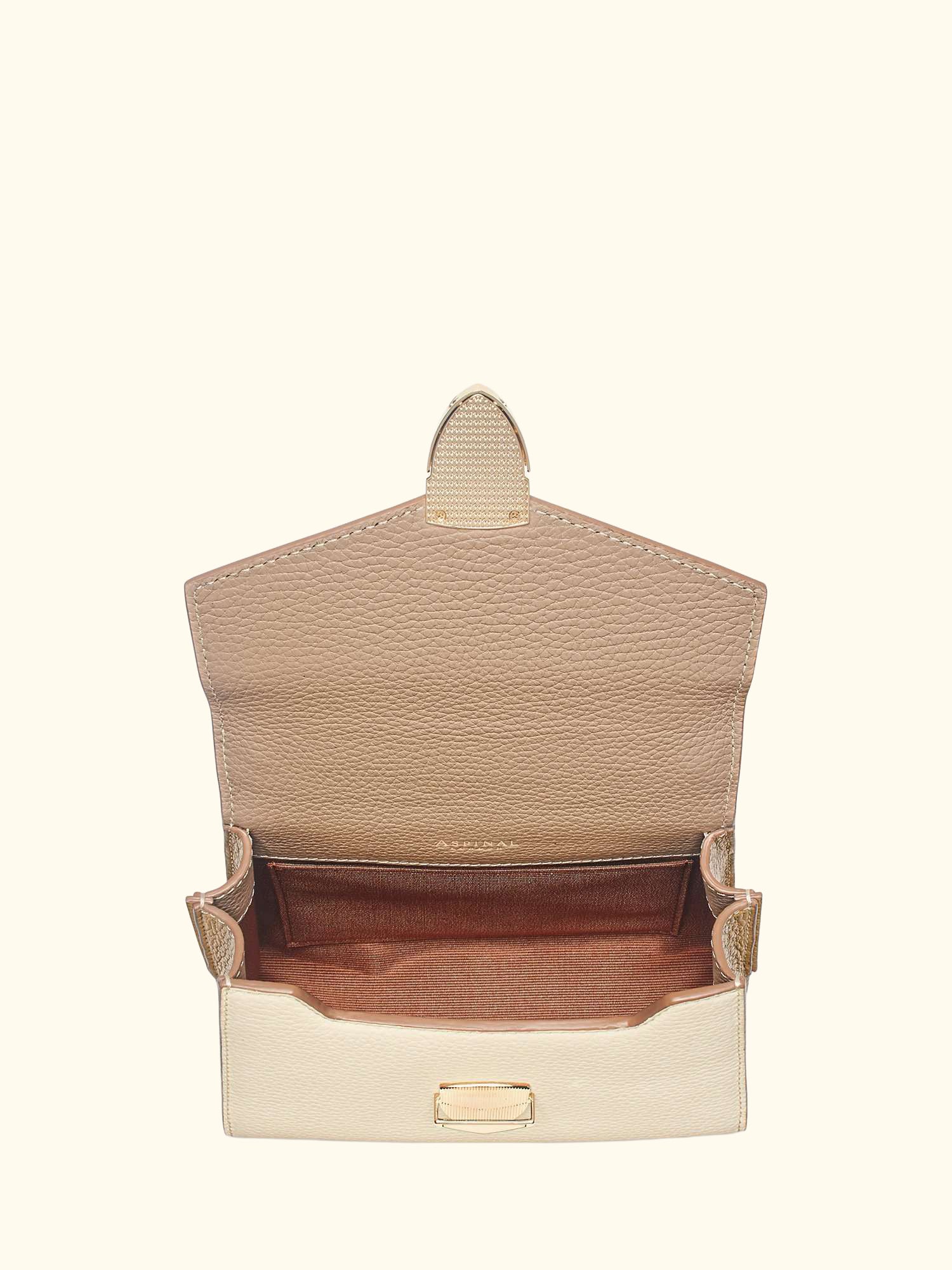 Mini Mayfair 2.0 Cross Body Bag, Taupe/Ivory