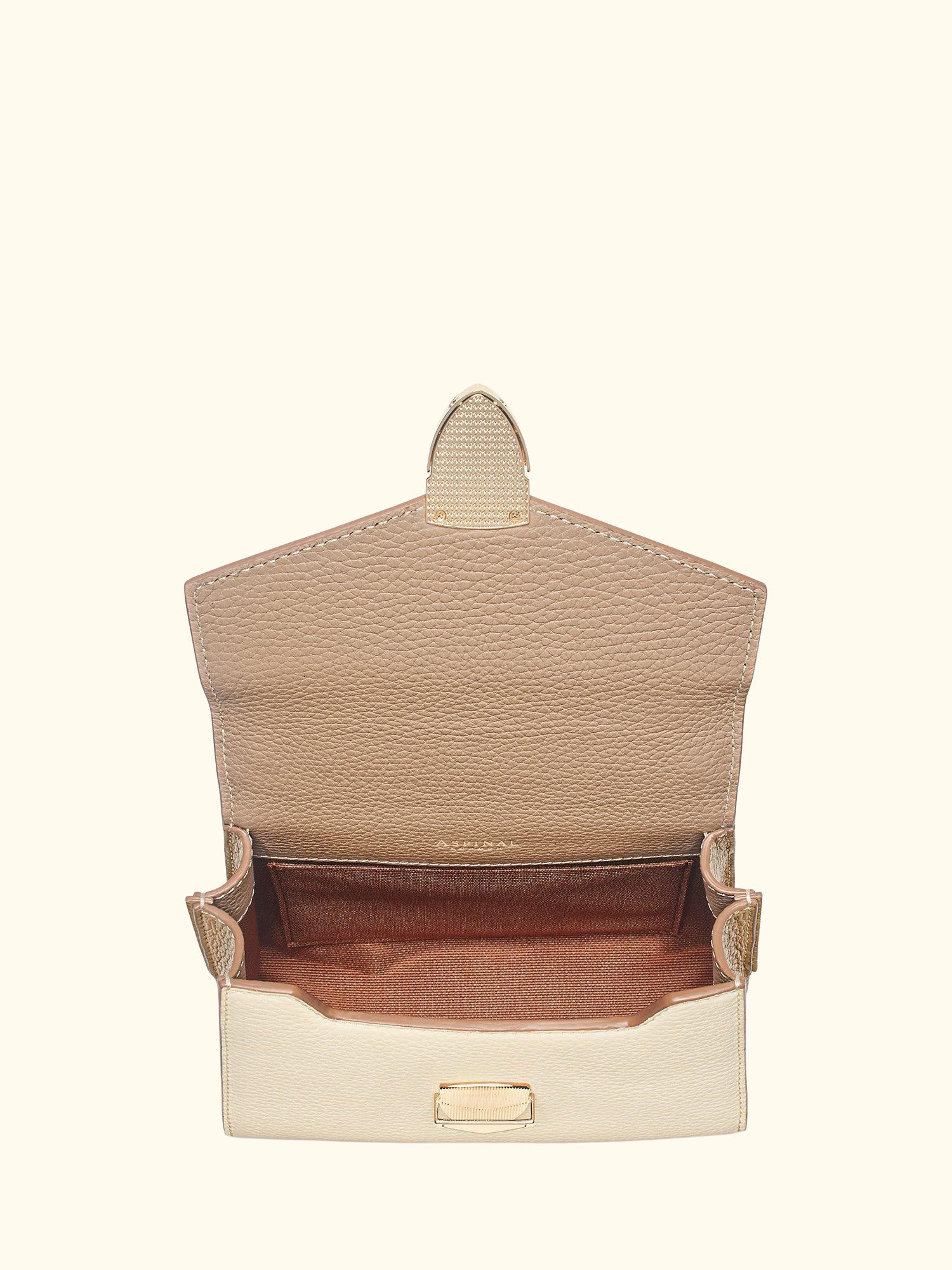 Mini Mayfair 2.0 Cross Body Bag, Taupe/Ivory
