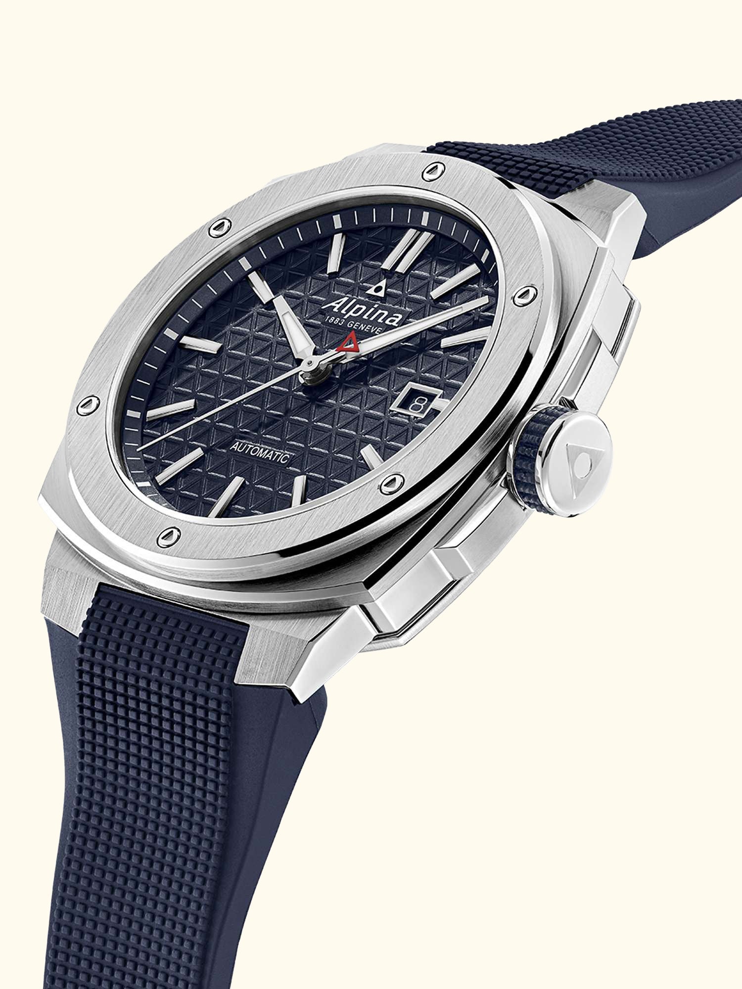 AL-525N4AE6 Men's Alpiner Extreme Date Automatic Rubber Strap Watch, Blue
