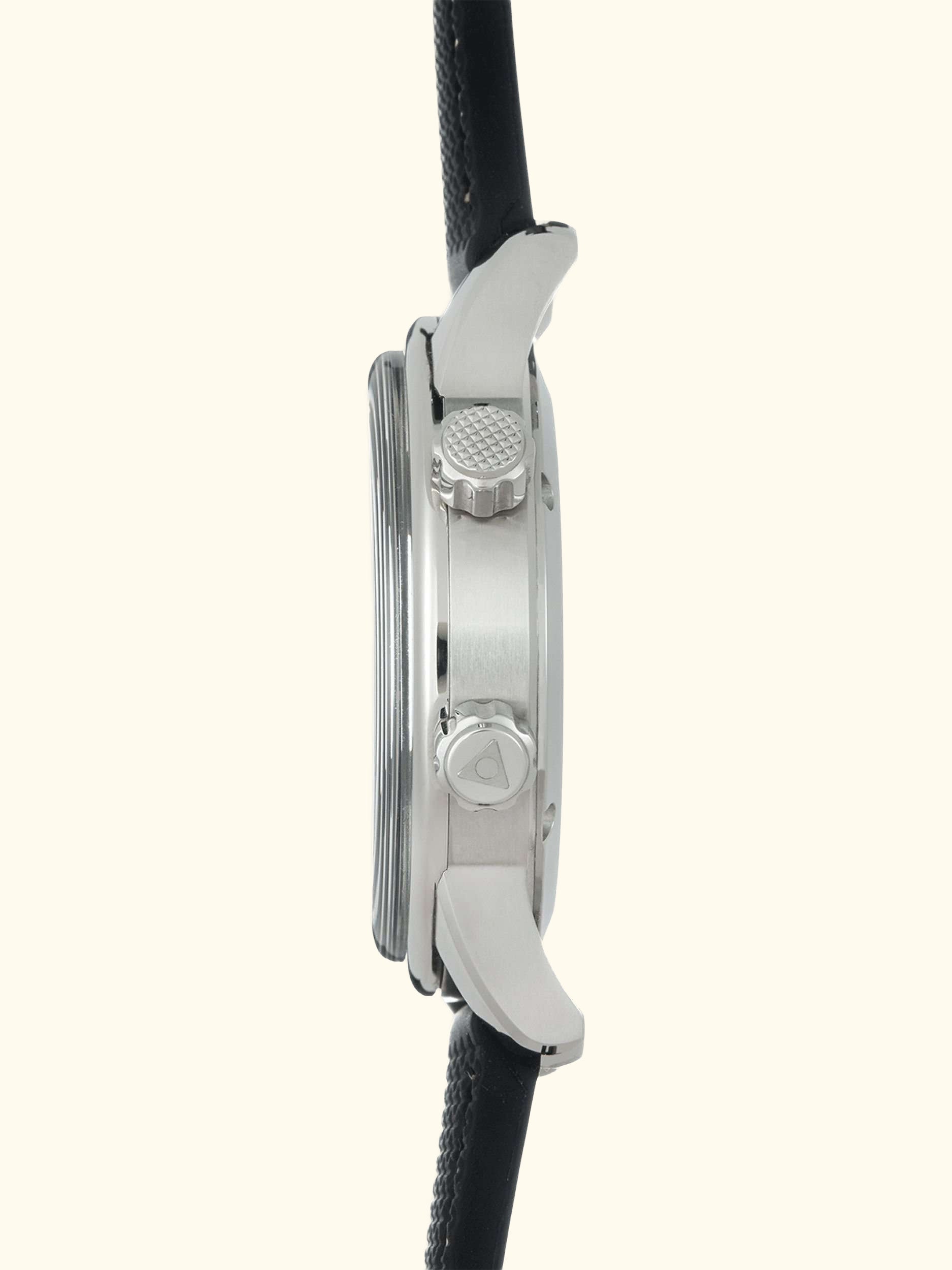 AL-525S4H6 Men's Seastrong Diver Heritage Automatic Date Rubber Strap Watch, Black/White