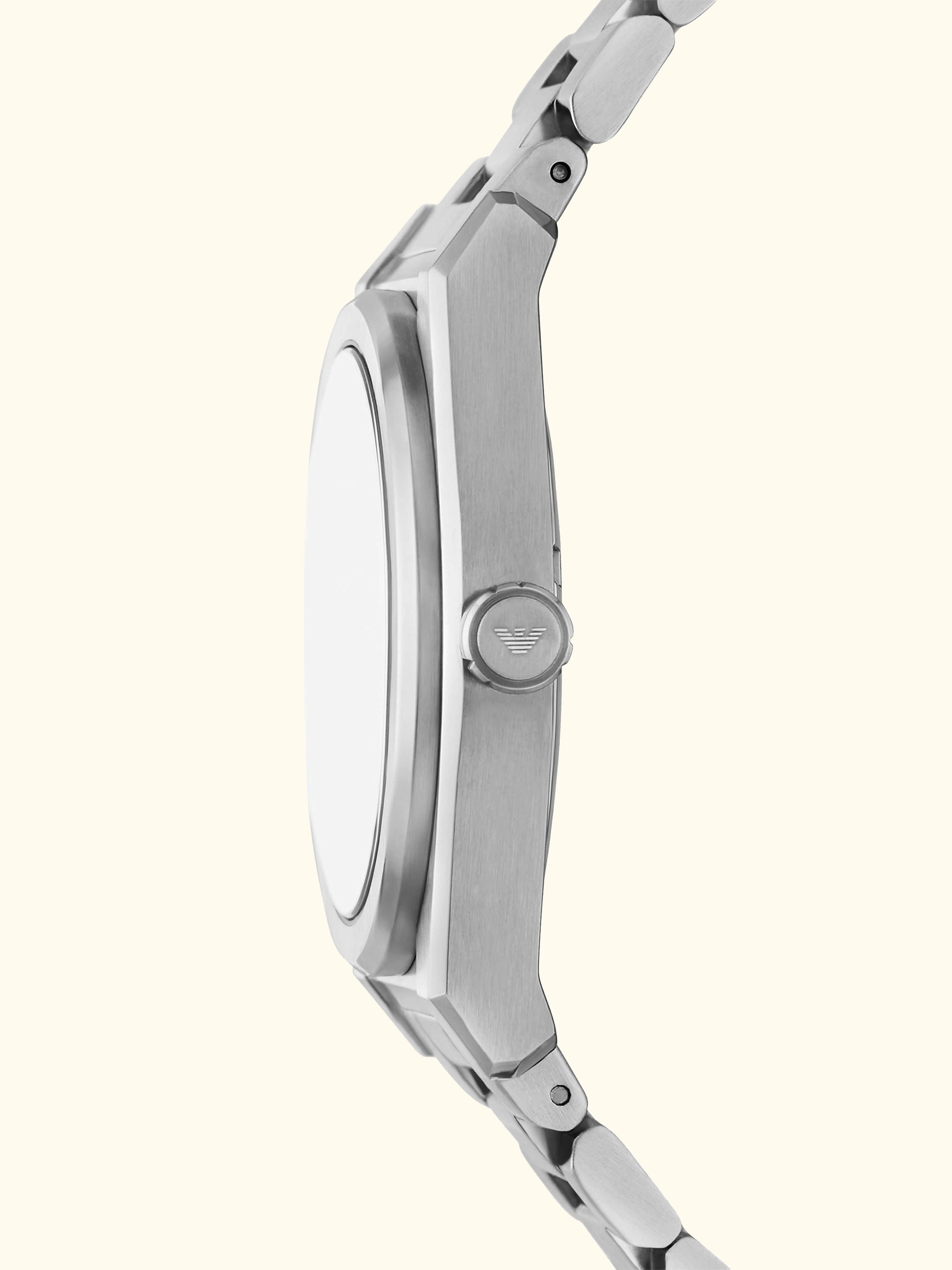Men's Federico Date Bracelet Strap Watch, Silver/Black AR11622