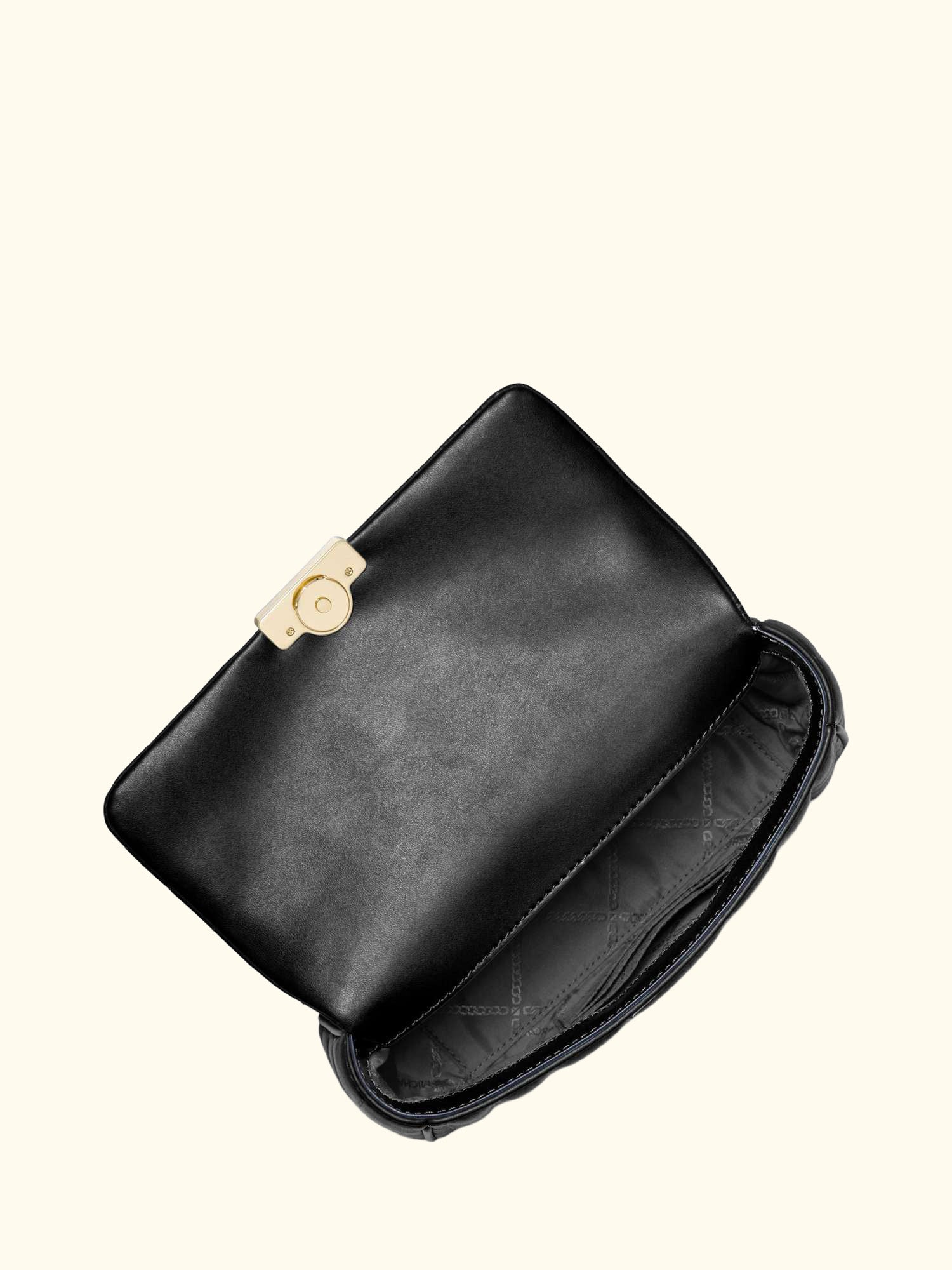 Tribeca Small Quilted Leather Convertible Shoulder Bag, Black