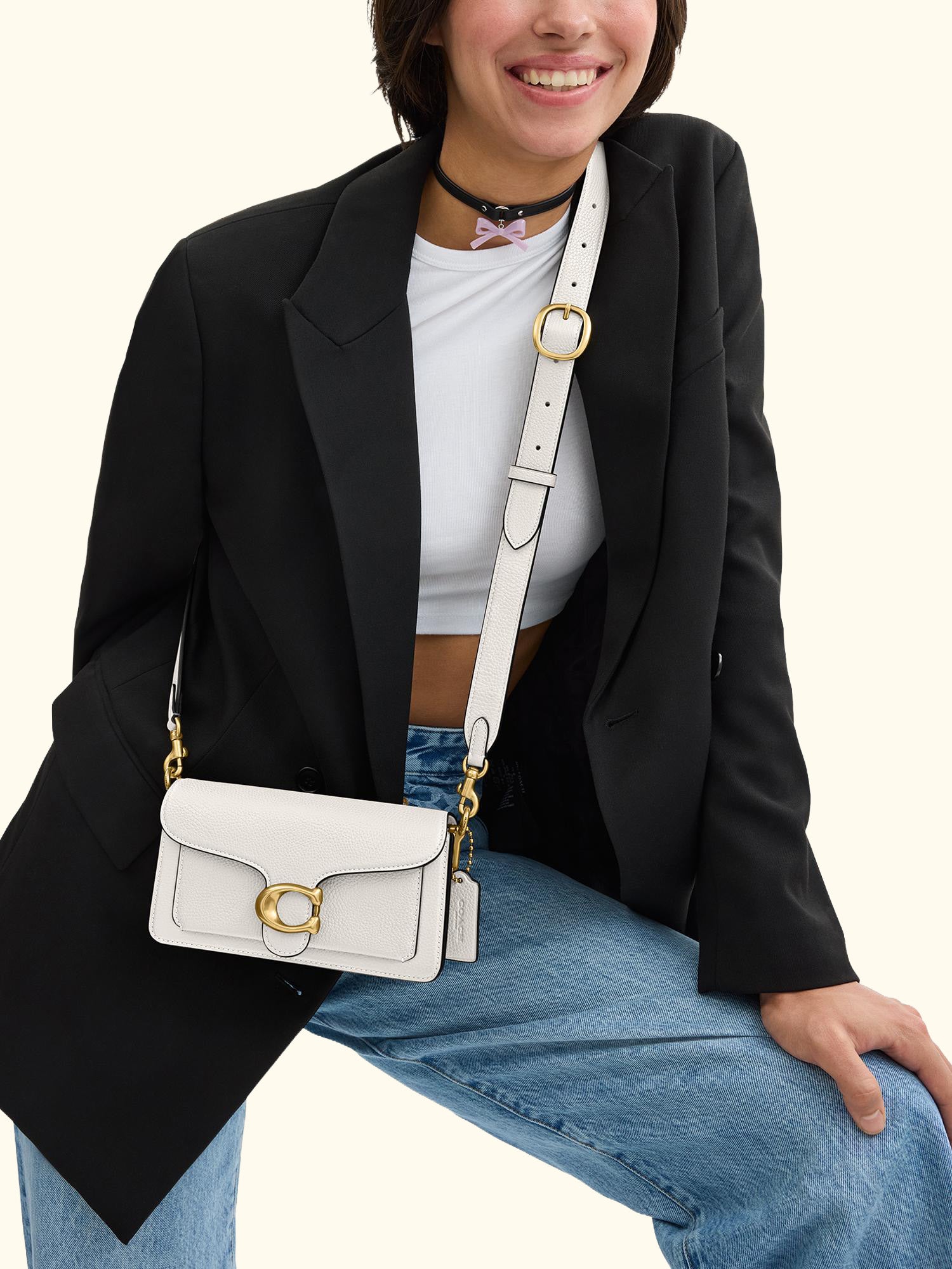 Tabby 20 Pebbled Leather Shoulder Bag