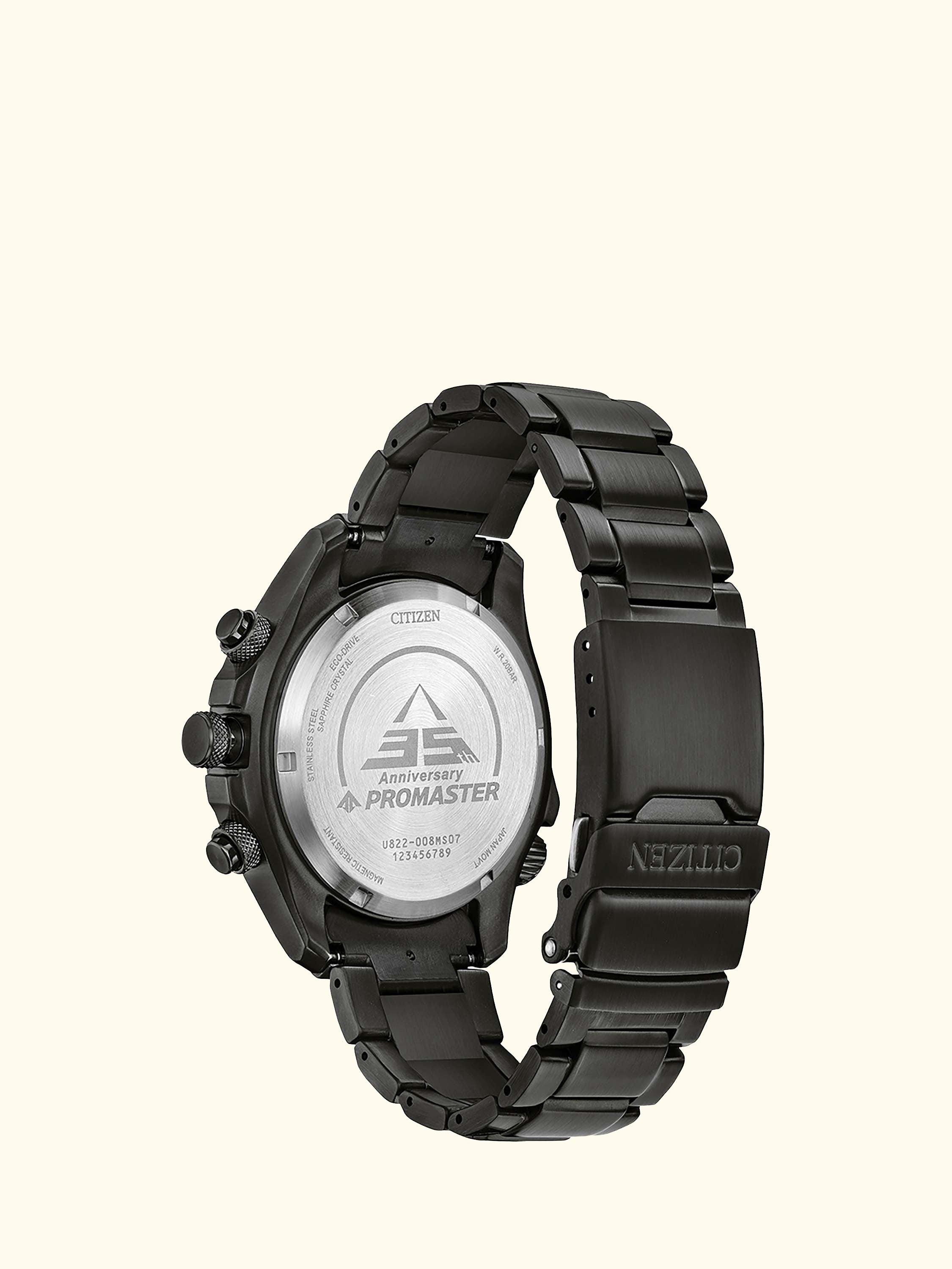 JV1008-63E Men's Promaster Land Chronograph Bracelet Strap Watch, Grey