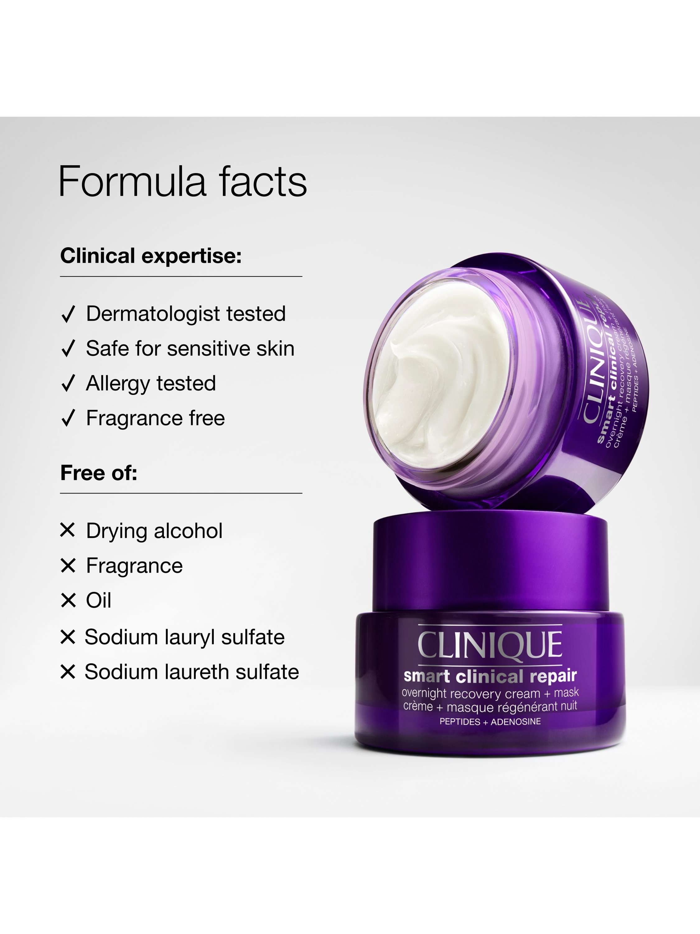 Smart Clinical Repair™ Overnight Recovery Cream + Mask, 50ml