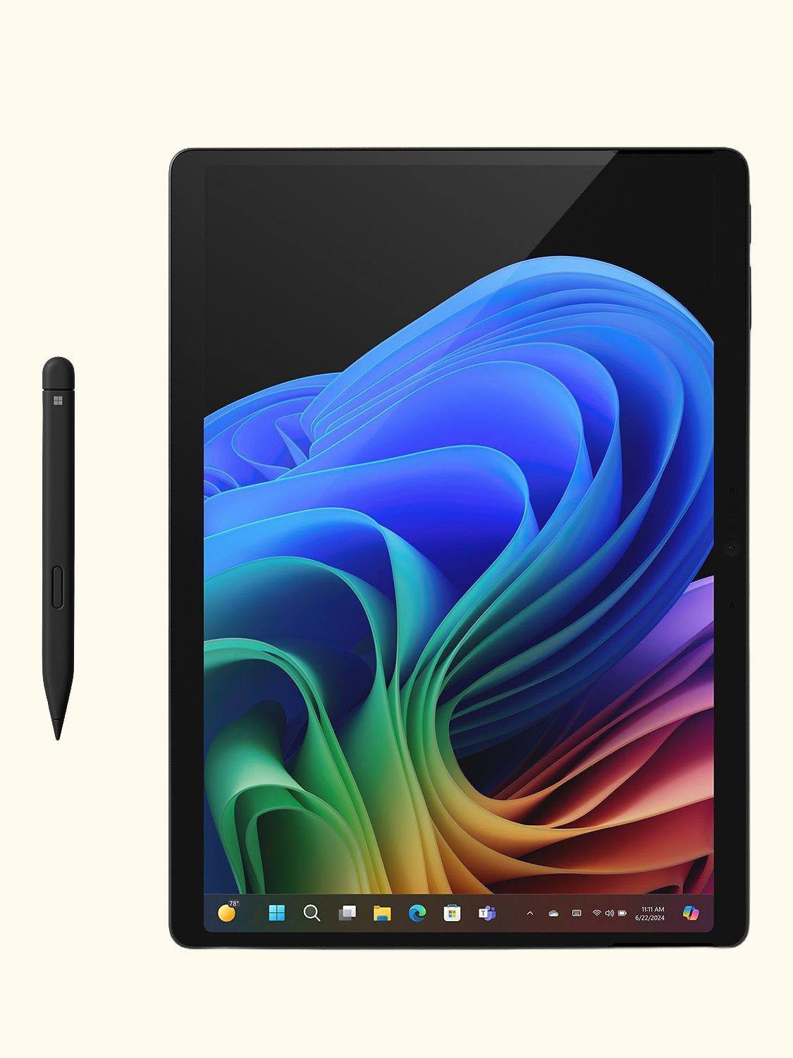 Surface Pro, Copilot+ PC, Qualcomm C12 Snapdragon X Elite Processor, 16GB RAM, 512GB SSD, 13" OLED Display, Black