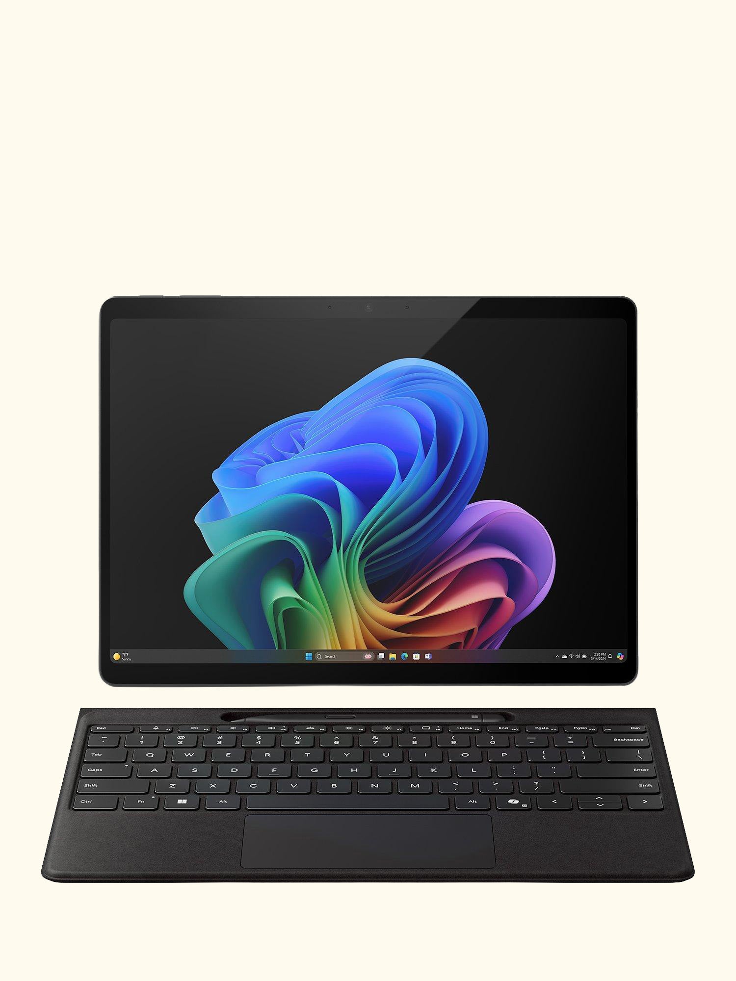 Surface Pro, Copilot+ PC, Qualcomm C12 Snapdragon X Elite Processor, 16GB RAM, 512GB SSD, 13" OLED Display, Black