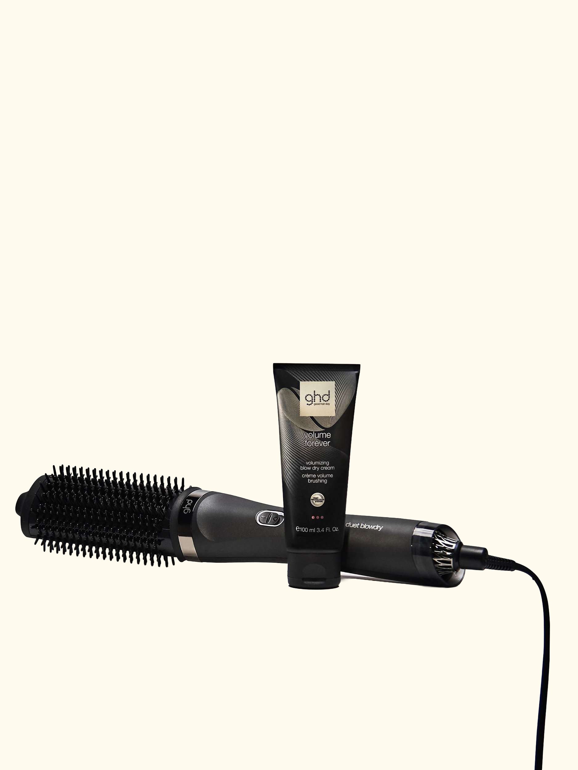 Duet Blowdry 2-in-1 Hair Dryer Brush, Black