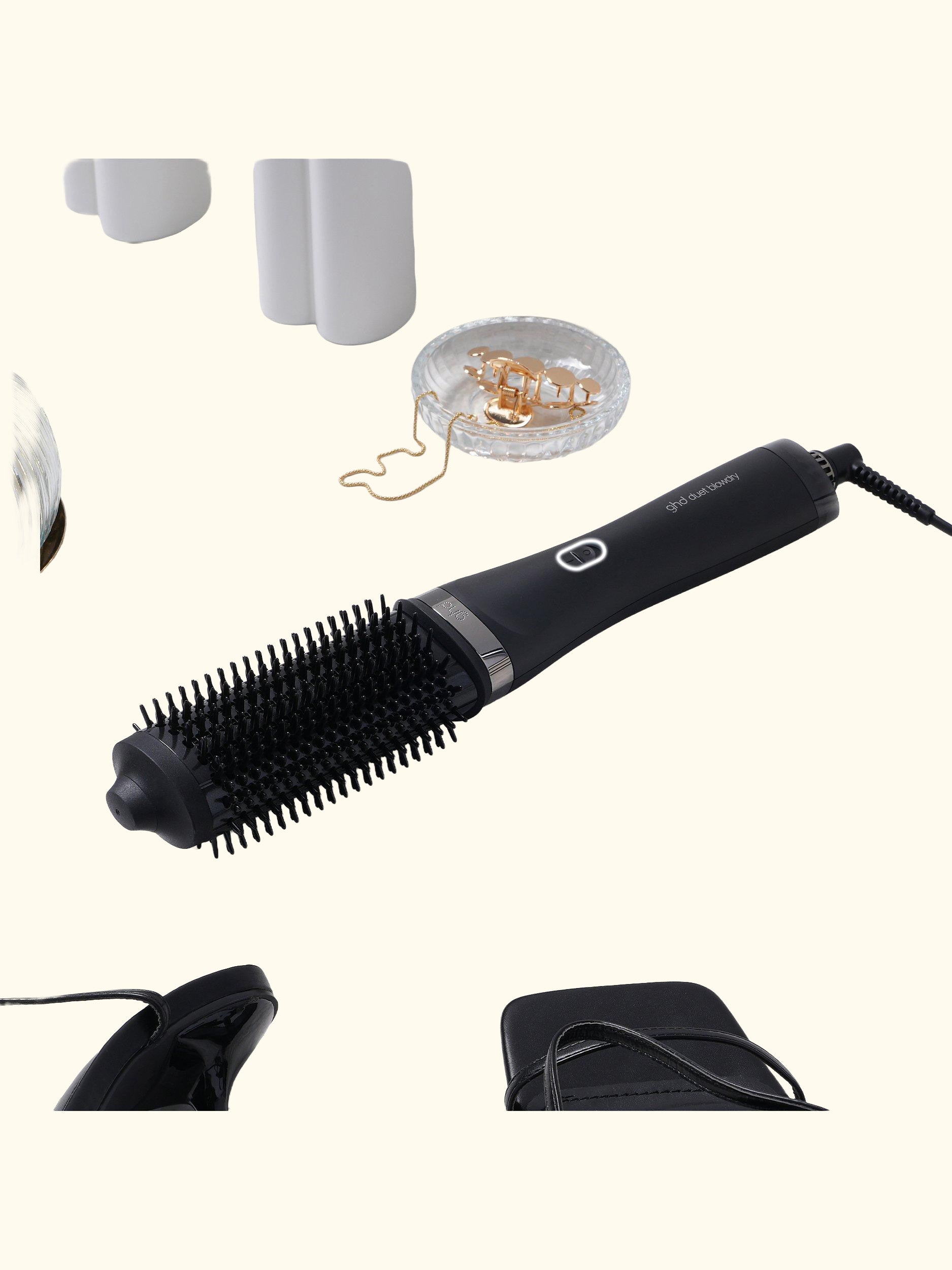 Duet Blowdry 2-in-1 Hair Dryer Brush, Black