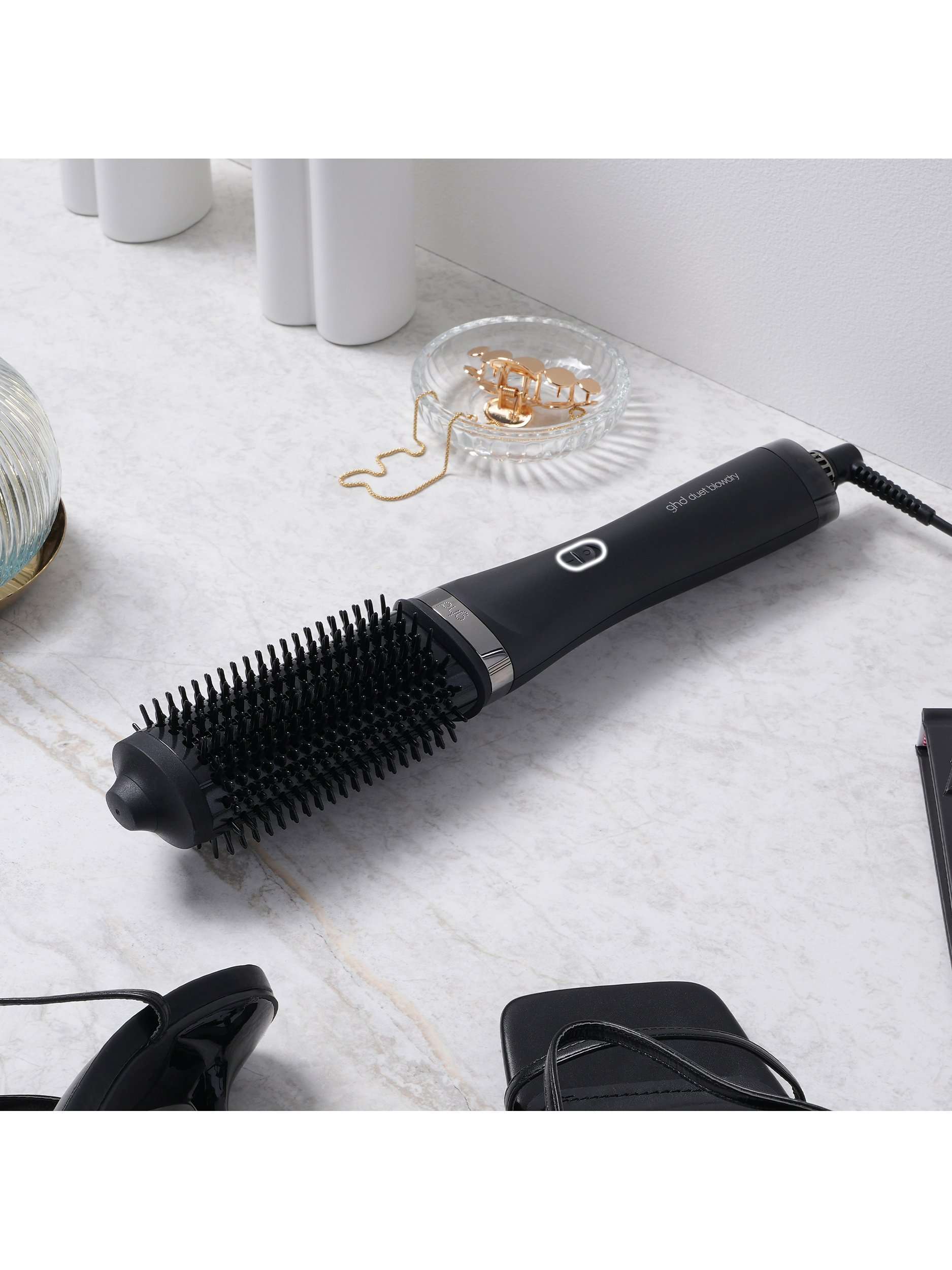 Duet Blowdry 2-in-1 Hair Dryer Brush, Black