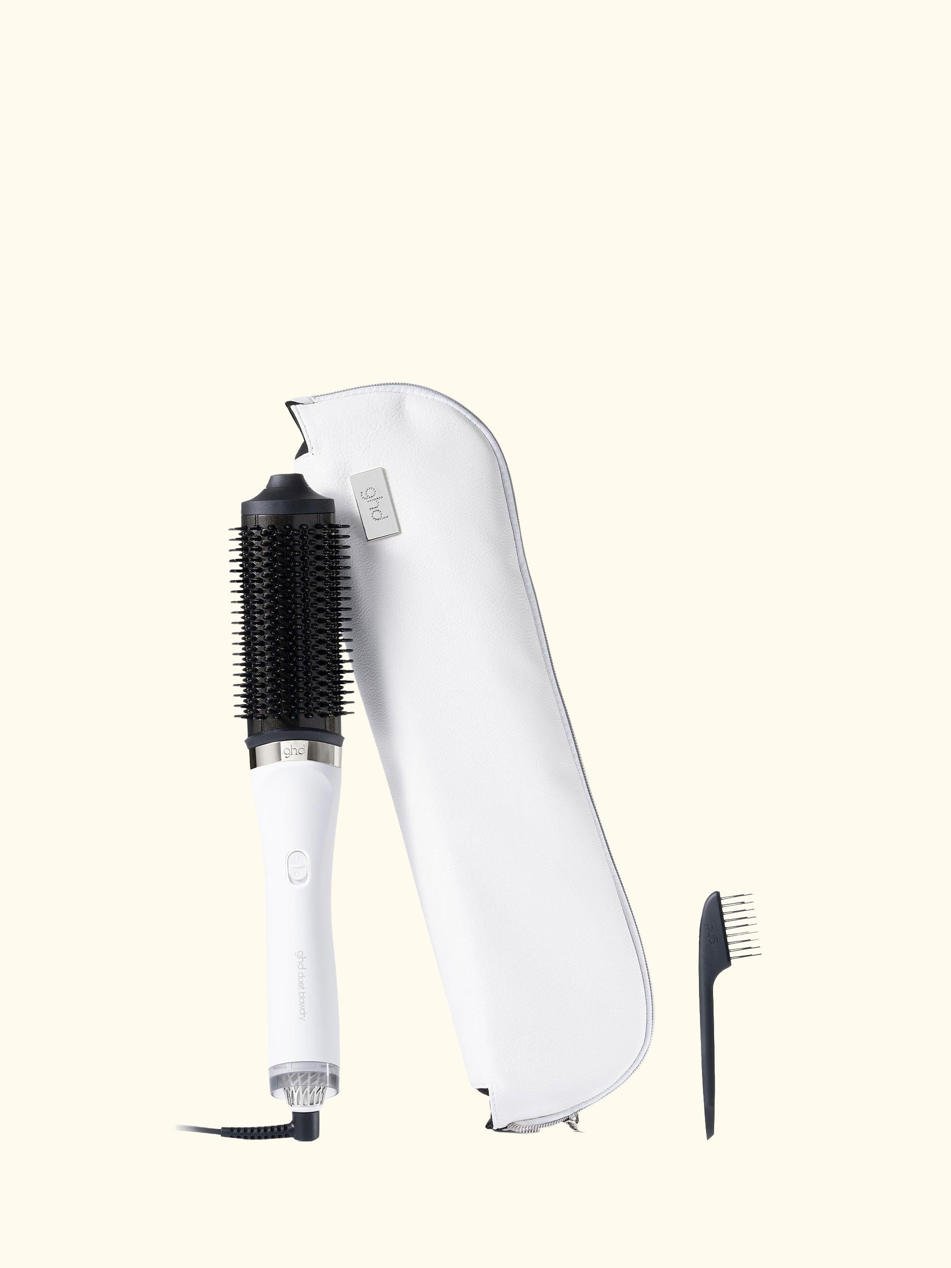 Duet Blowdry Hair Dryer Brush, White