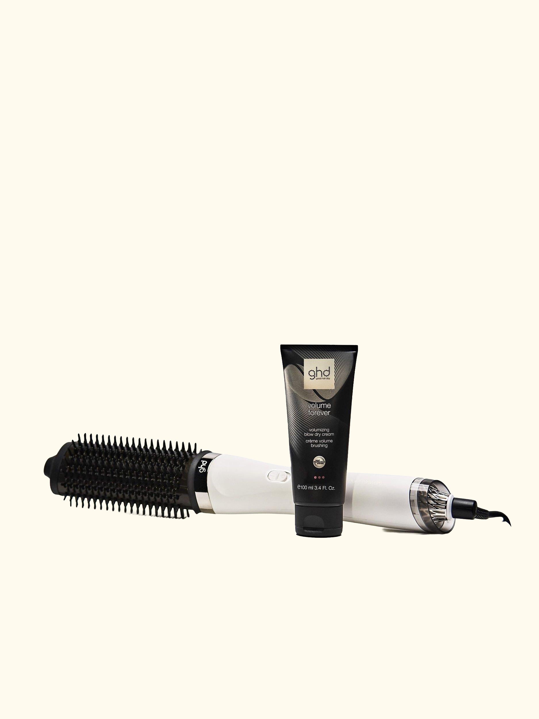 Duet Blowdry Hair Dryer Brush, White