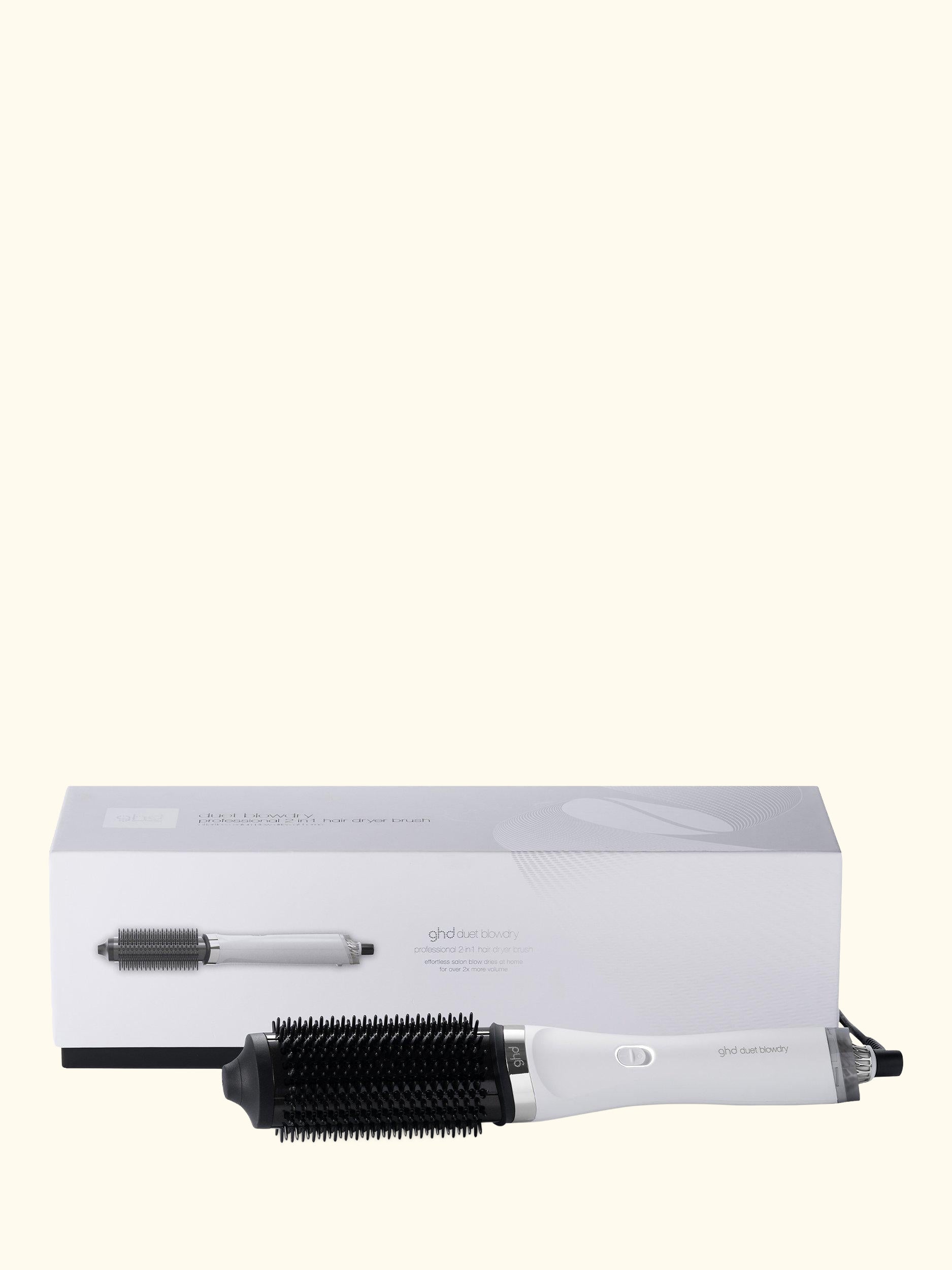 Duet Blowdry Hair Dryer Brush, White
