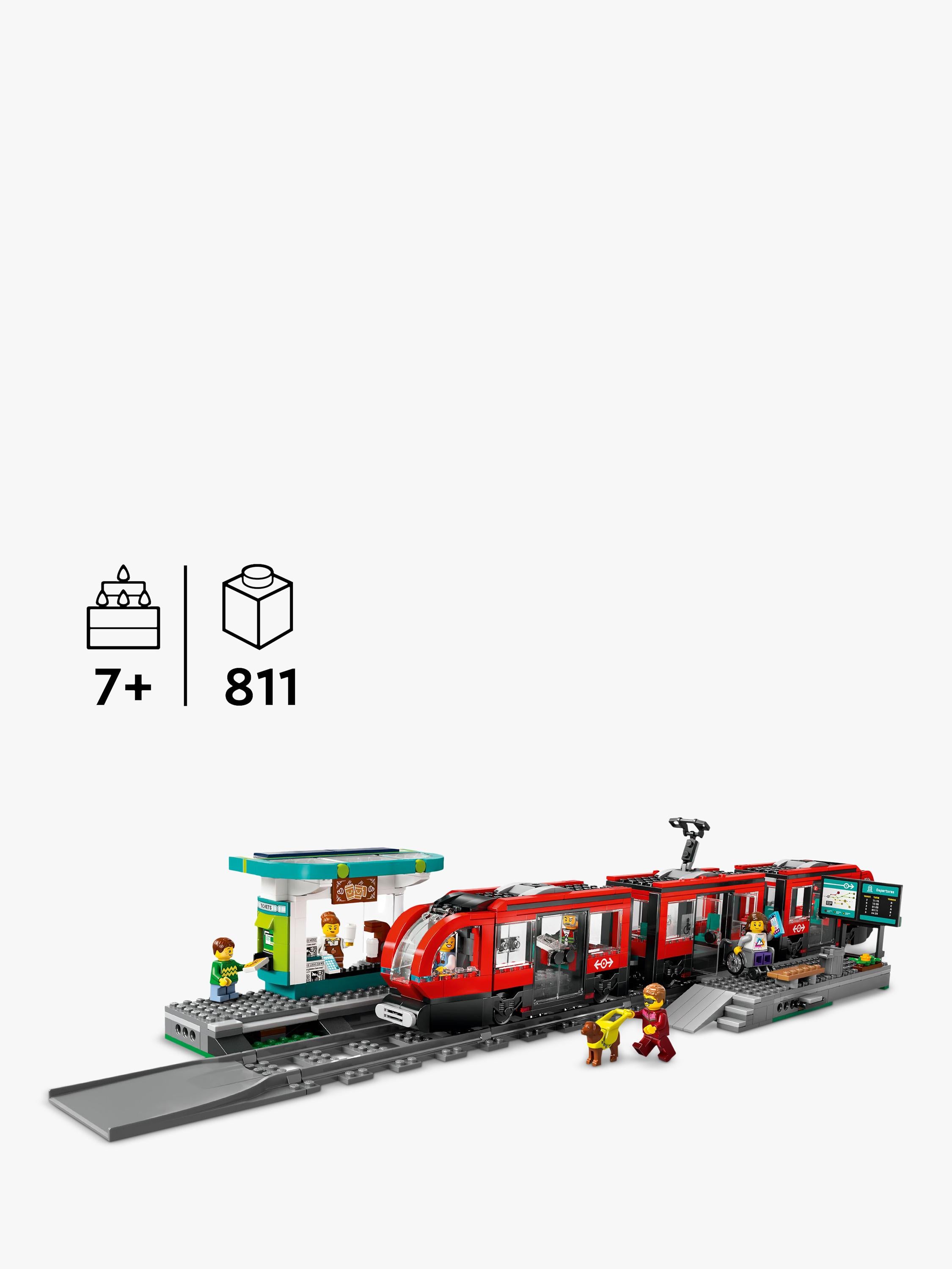 City Downtown Tram and Station Building Toy Set 60423