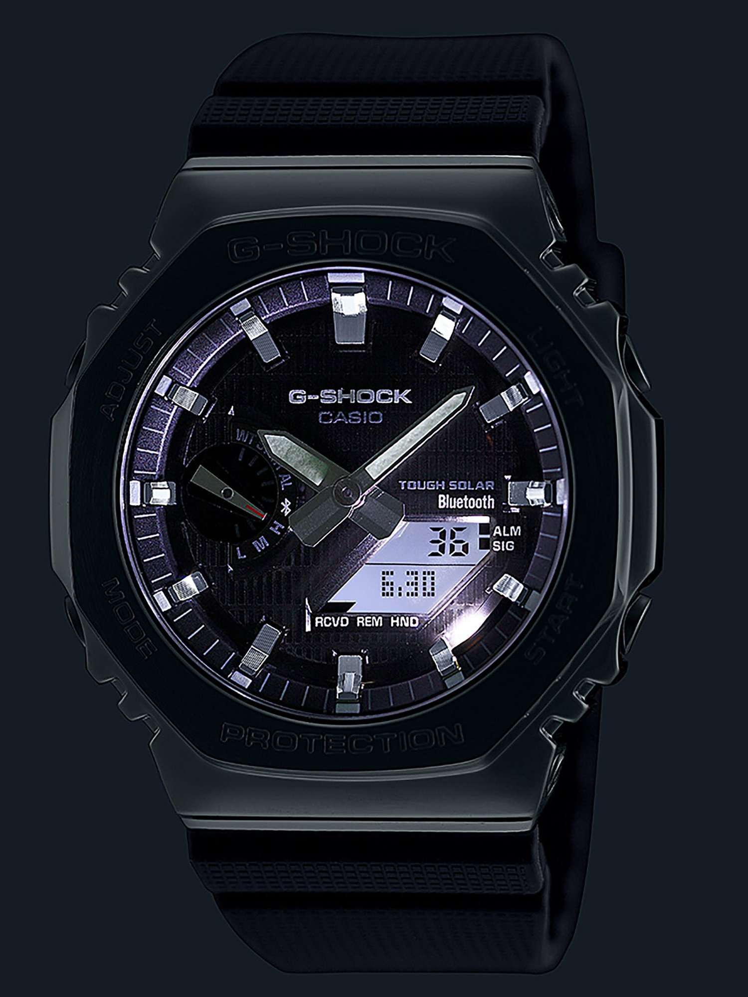 G-Shock GBM-2100-1AER Solar Powered Bluetooth Watch, Black