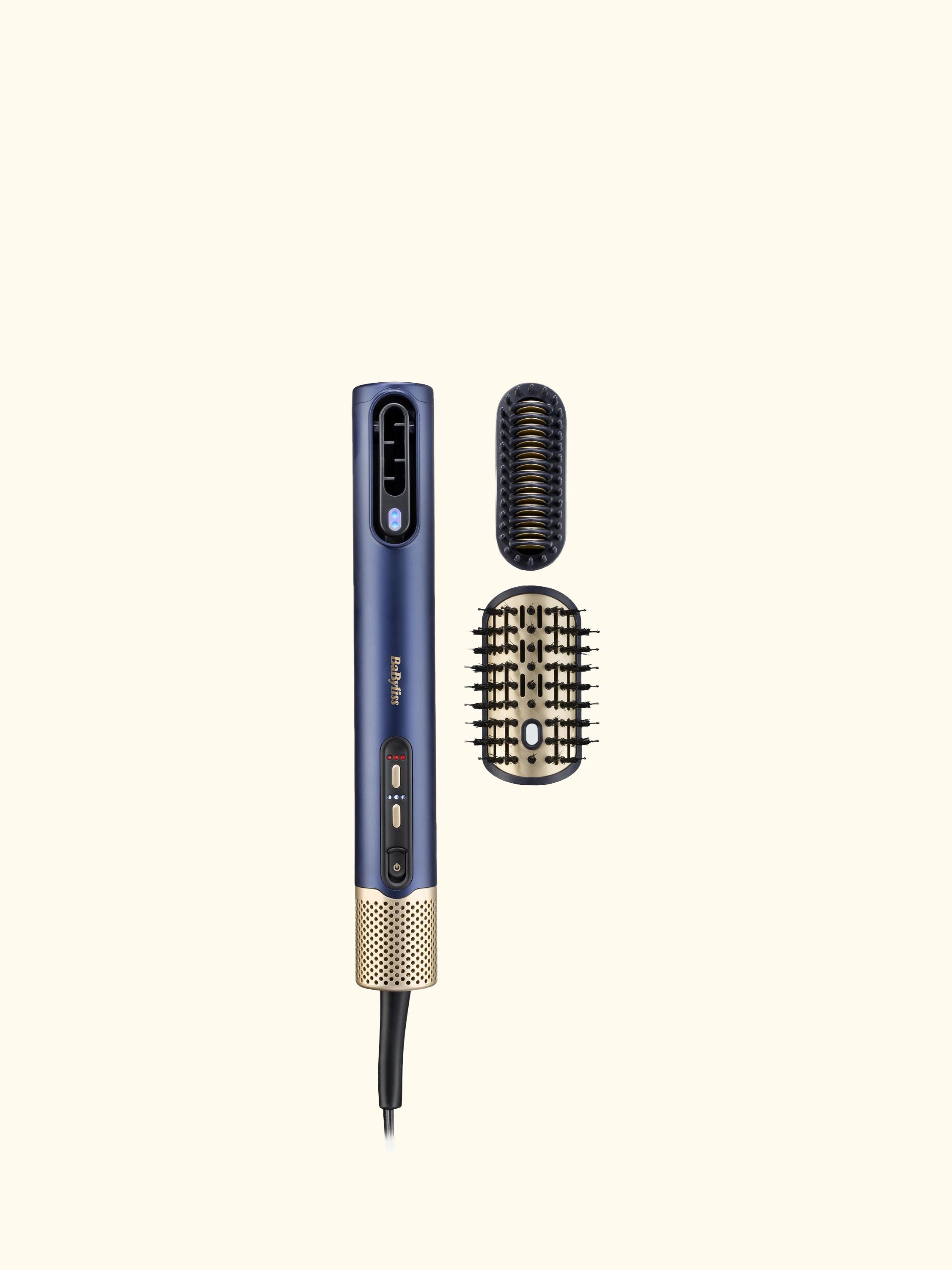 Air Wand Hair Dryer, Straightener and Styler All-in-One, Navy/Gold