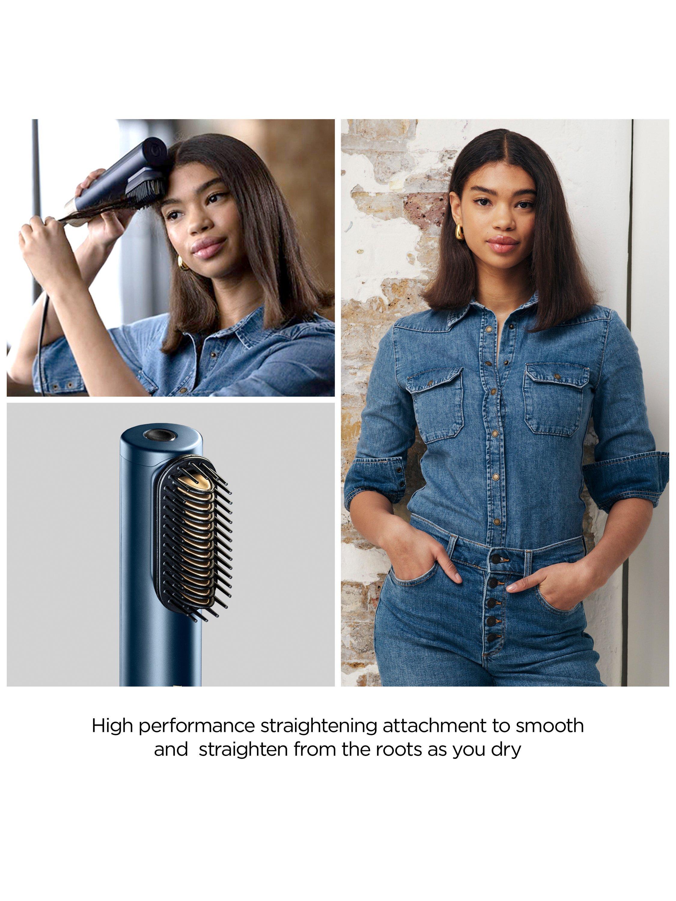 Air Wand Hair Dryer, Straightener and Styler All-in-One, Navy/Gold