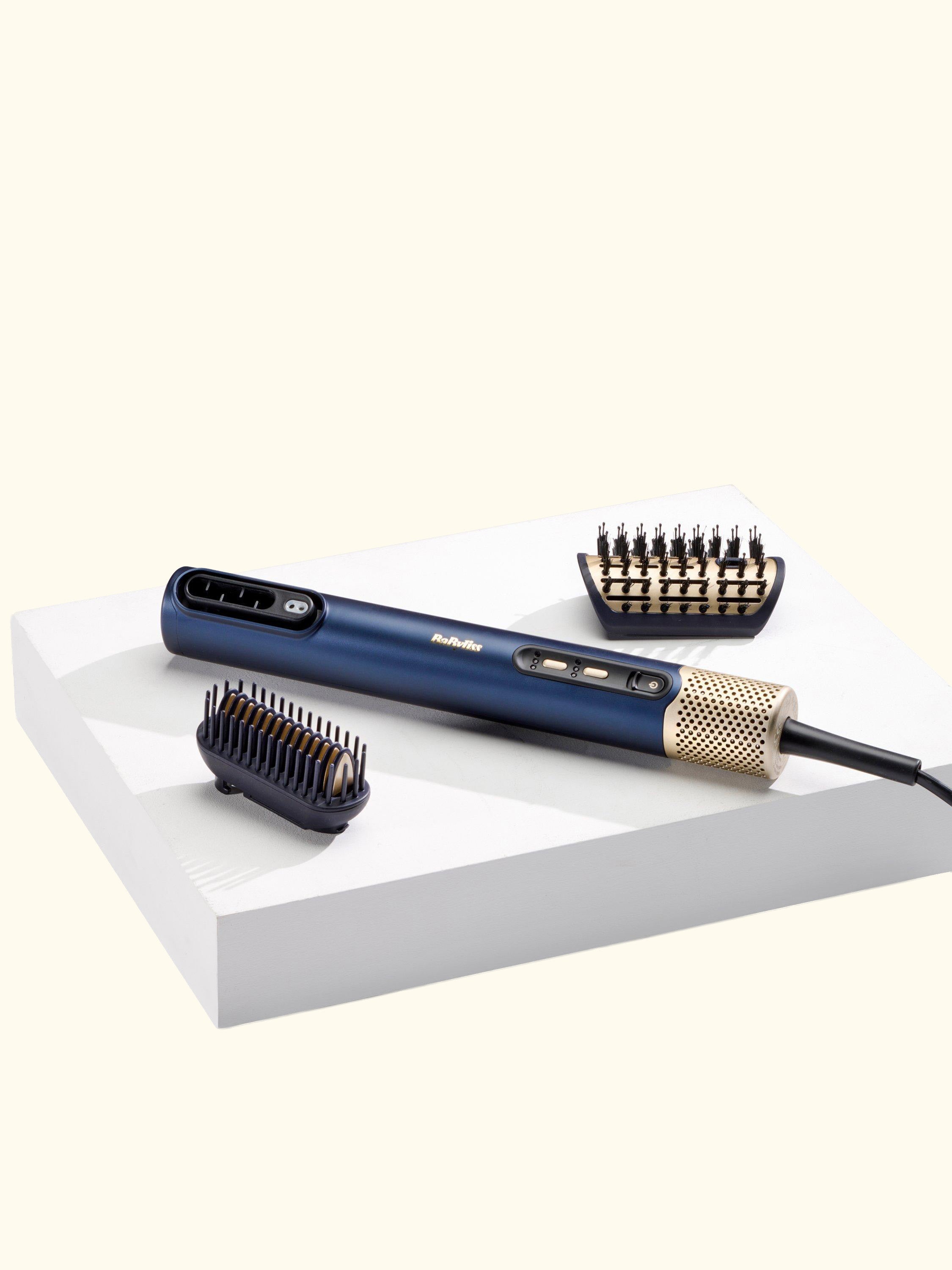Air Wand Hair Dryer, Straightener and Styler All-in-One, Navy/Gold