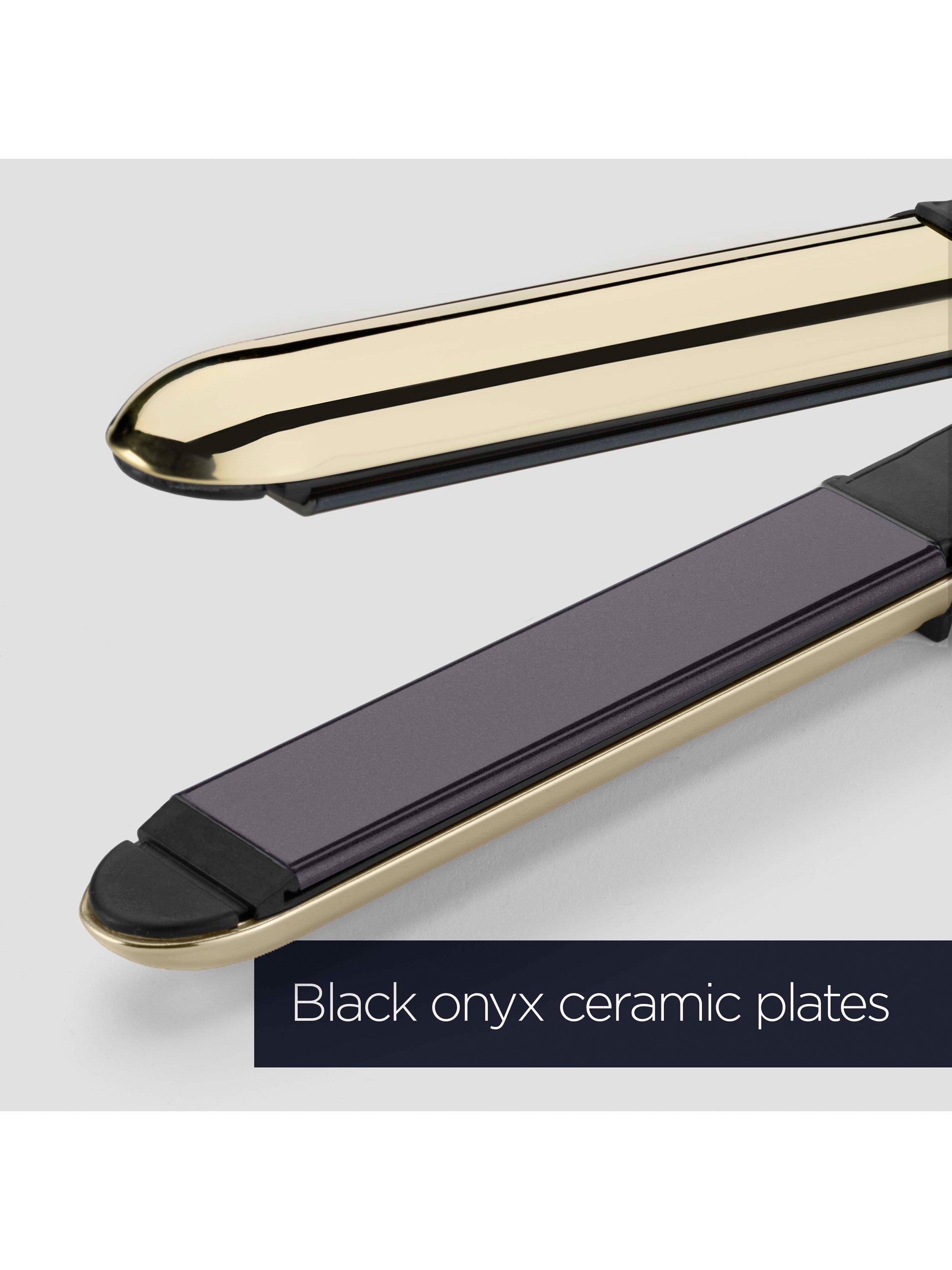 Onyx Hair Straighteners, Black Onyx/Gold