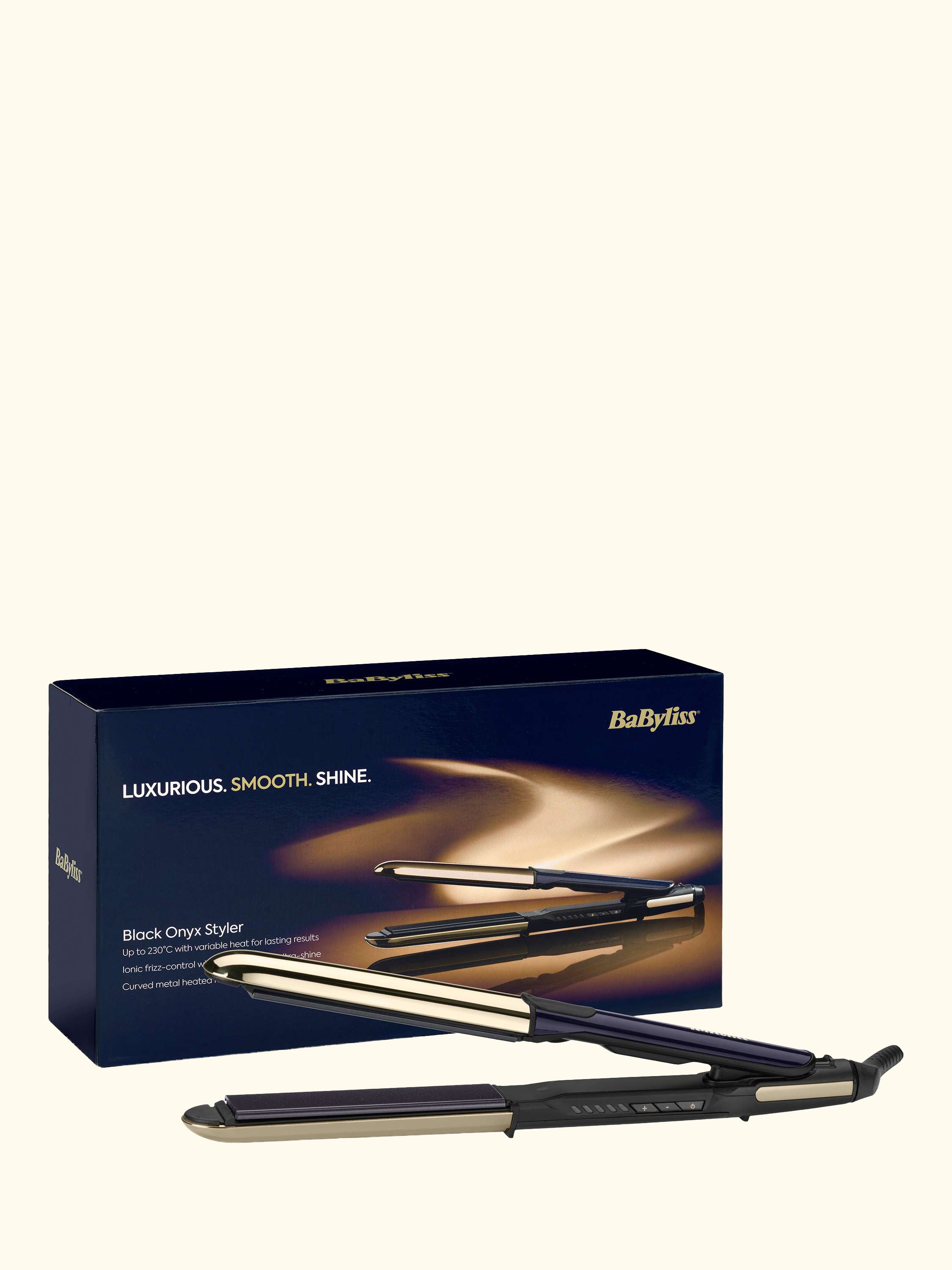 Onyx Hair Straighteners, Black Onyx/Gold
