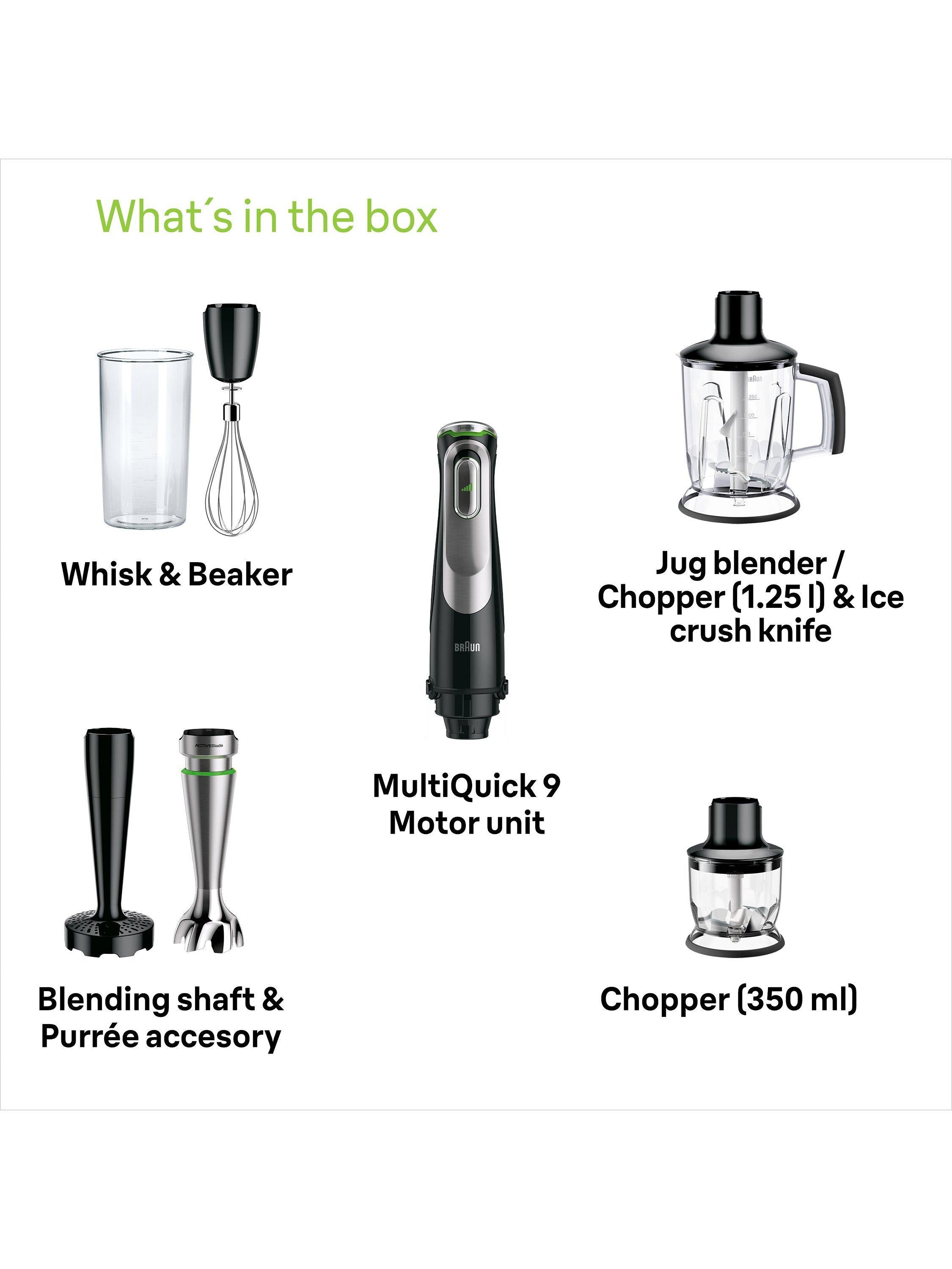 MQ9147X MultiQuick 9 Hand Blender, Black