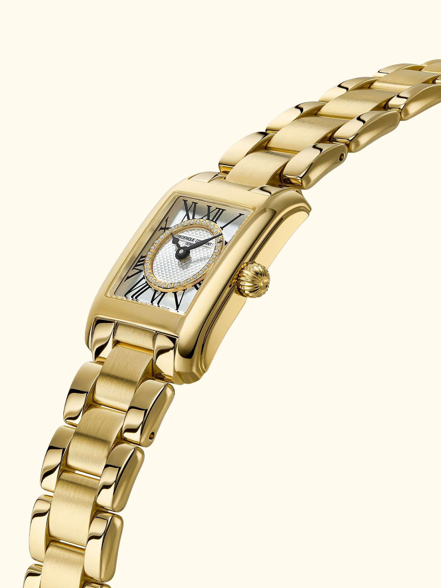 FC-200MCDC25B Women's Classics Carree Bracelet Strap Watch, Gold