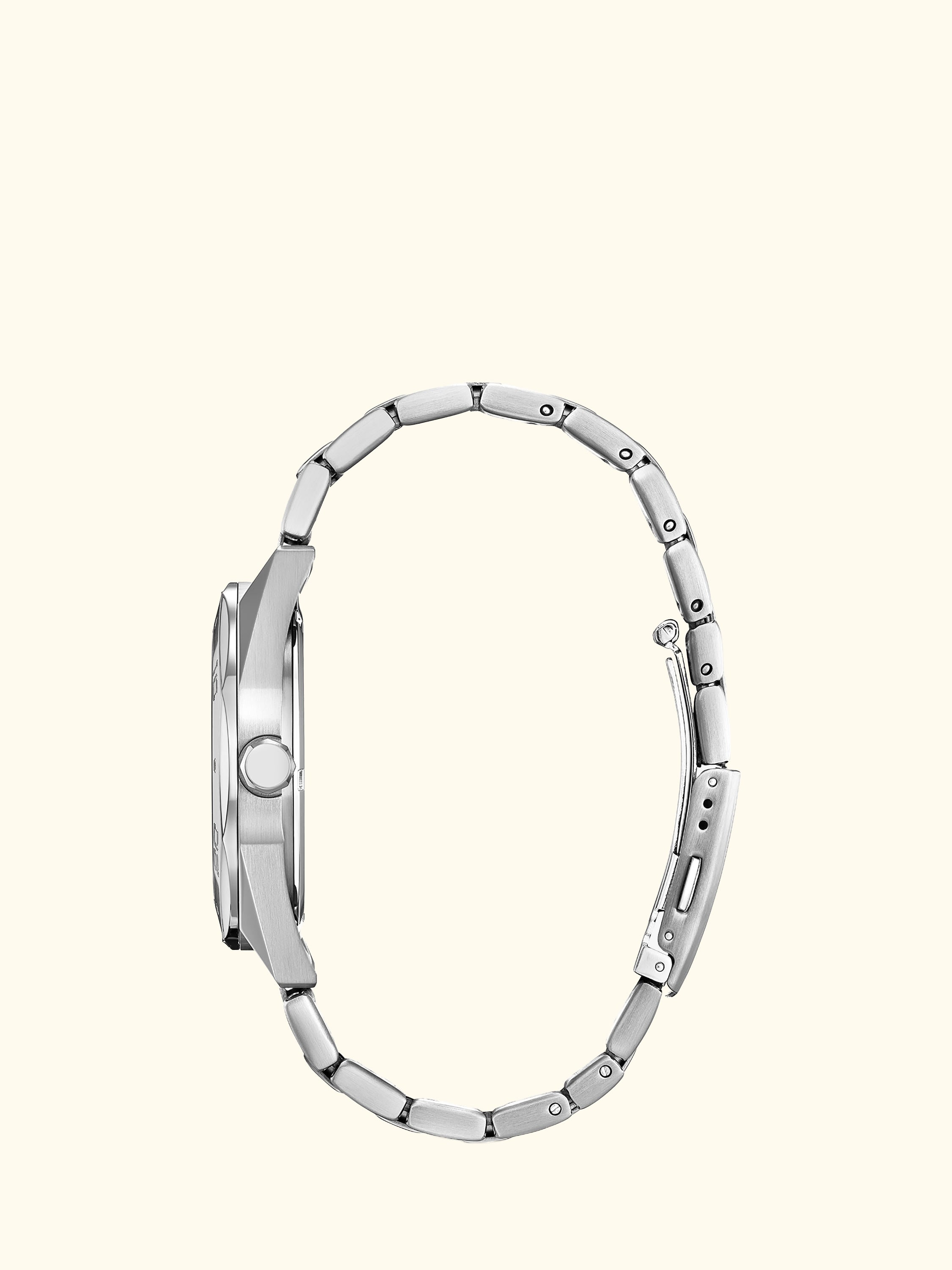 Men's Sport Octagonal Eco-Drive Date Bracelet Strap Watch