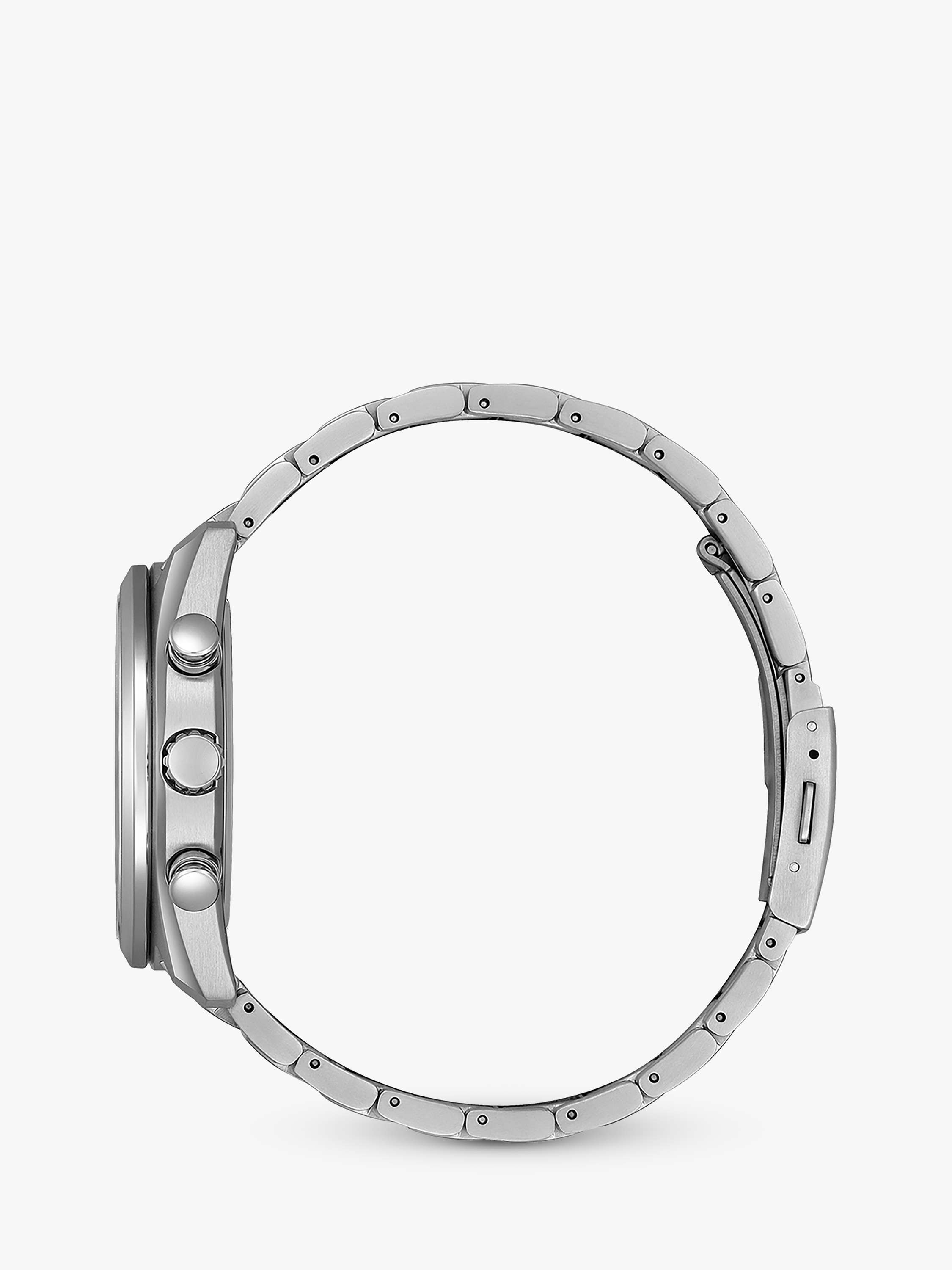 BY1010-57X Men's Eco-Drive Date Bracelet Strap Watch, Silver/Green