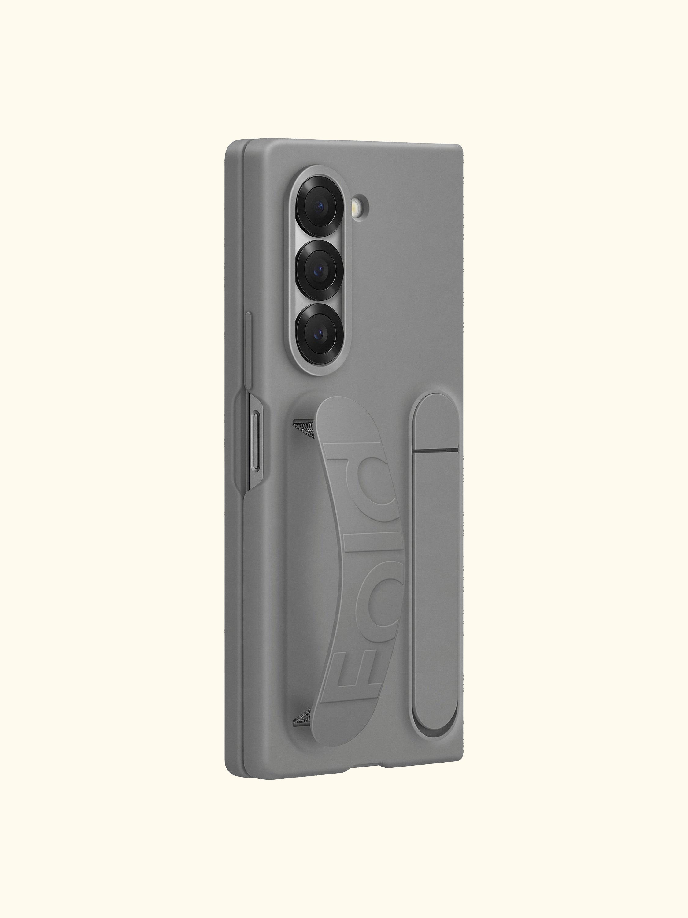 Silicone Grip Case with Stand for Galaxy Z Fold6, Grey