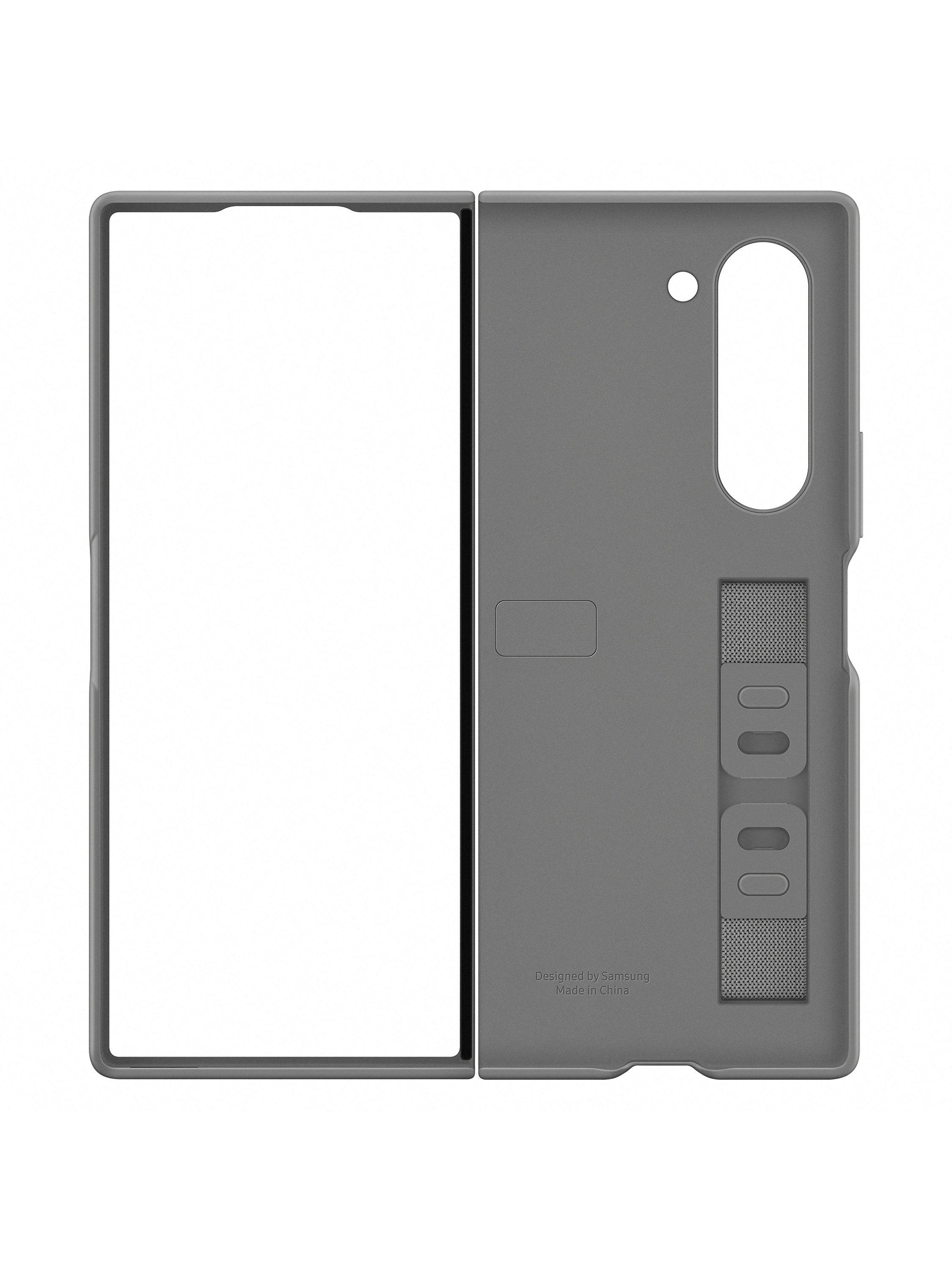 Silicone Grip Case with Stand for Galaxy Z Fold6, Grey