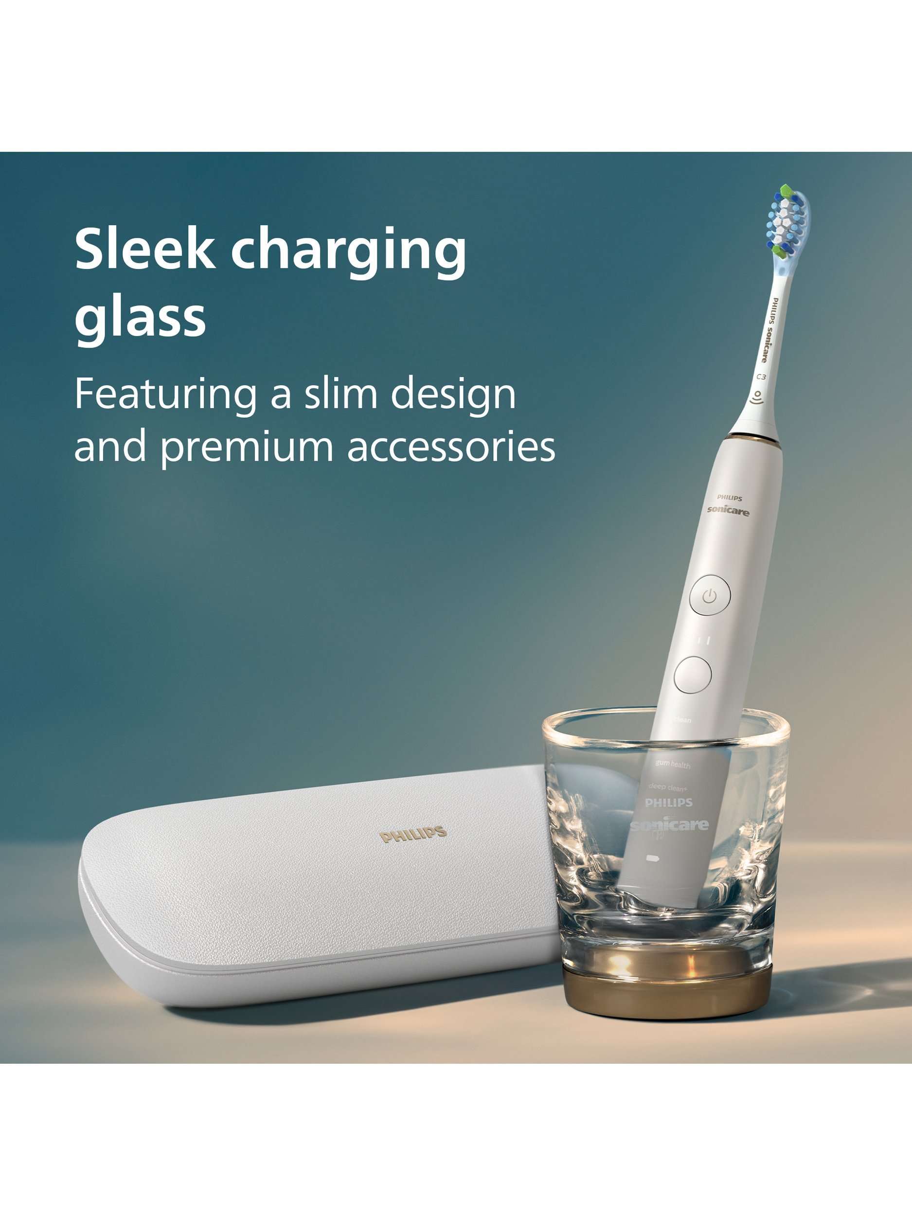 Sonicare HX9914/57 DiamondClean Series 9000 Electric Toothbrush, Set of 2, Black/Rose Gold