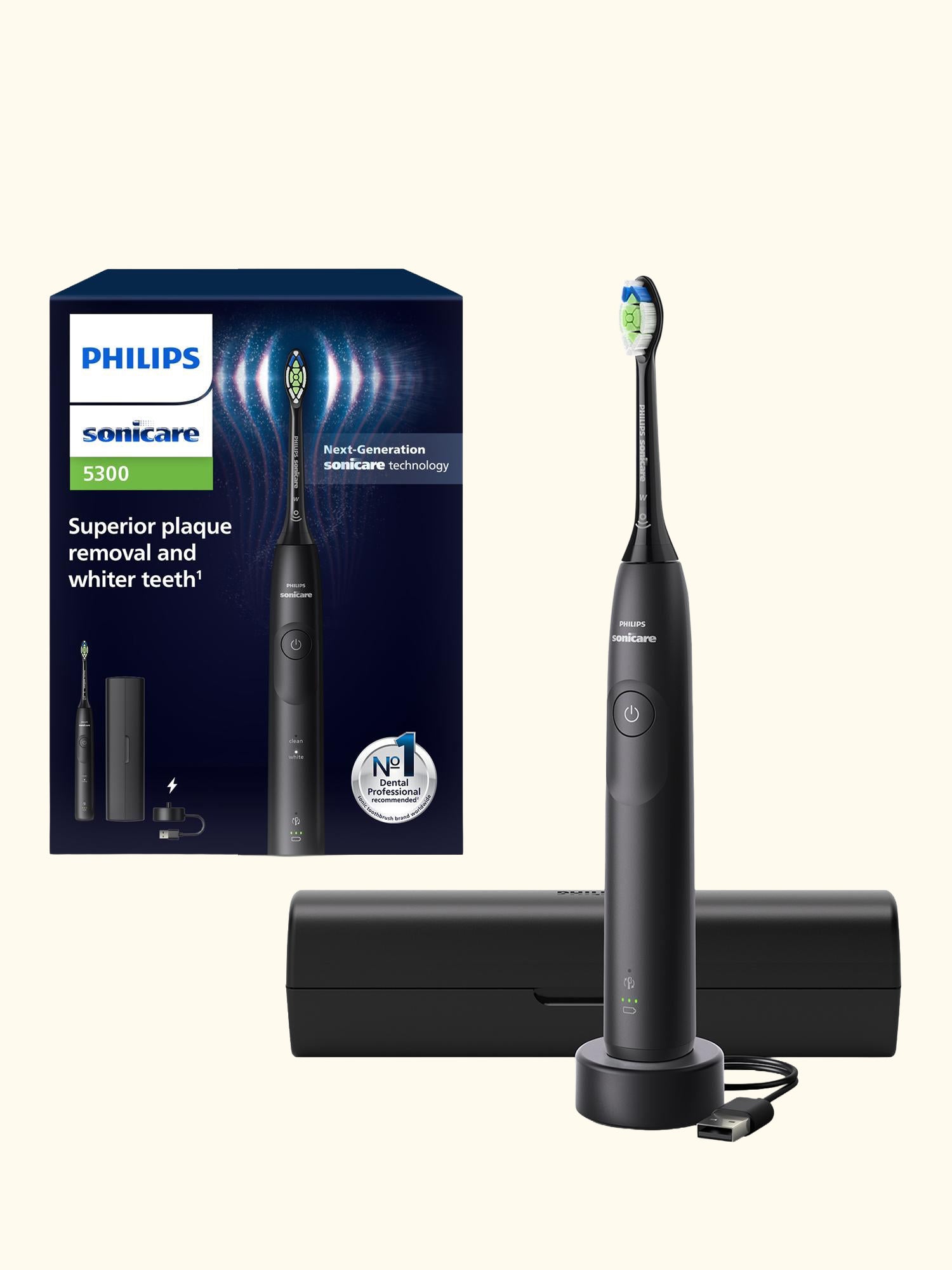 Sonicare 5300 HX7101/02 Electric Toothbrush, Black