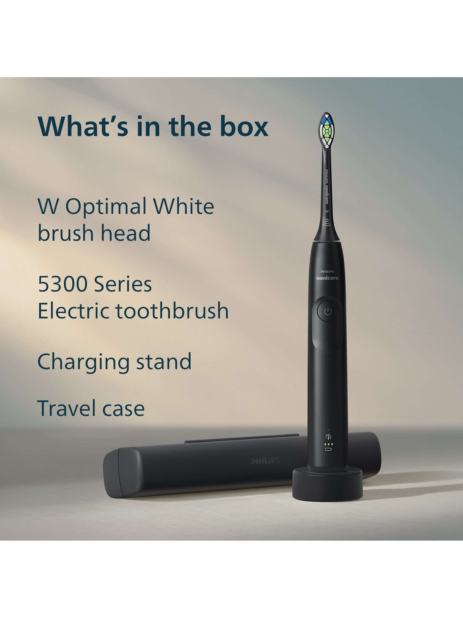 Sonicare 5300 HX7101/02 Electric Toothbrush, Black