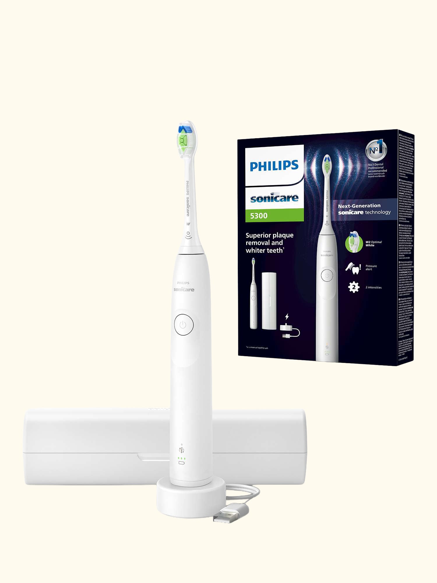 Sonicare 5300 HX7108/02 Electric Toothbrush, White