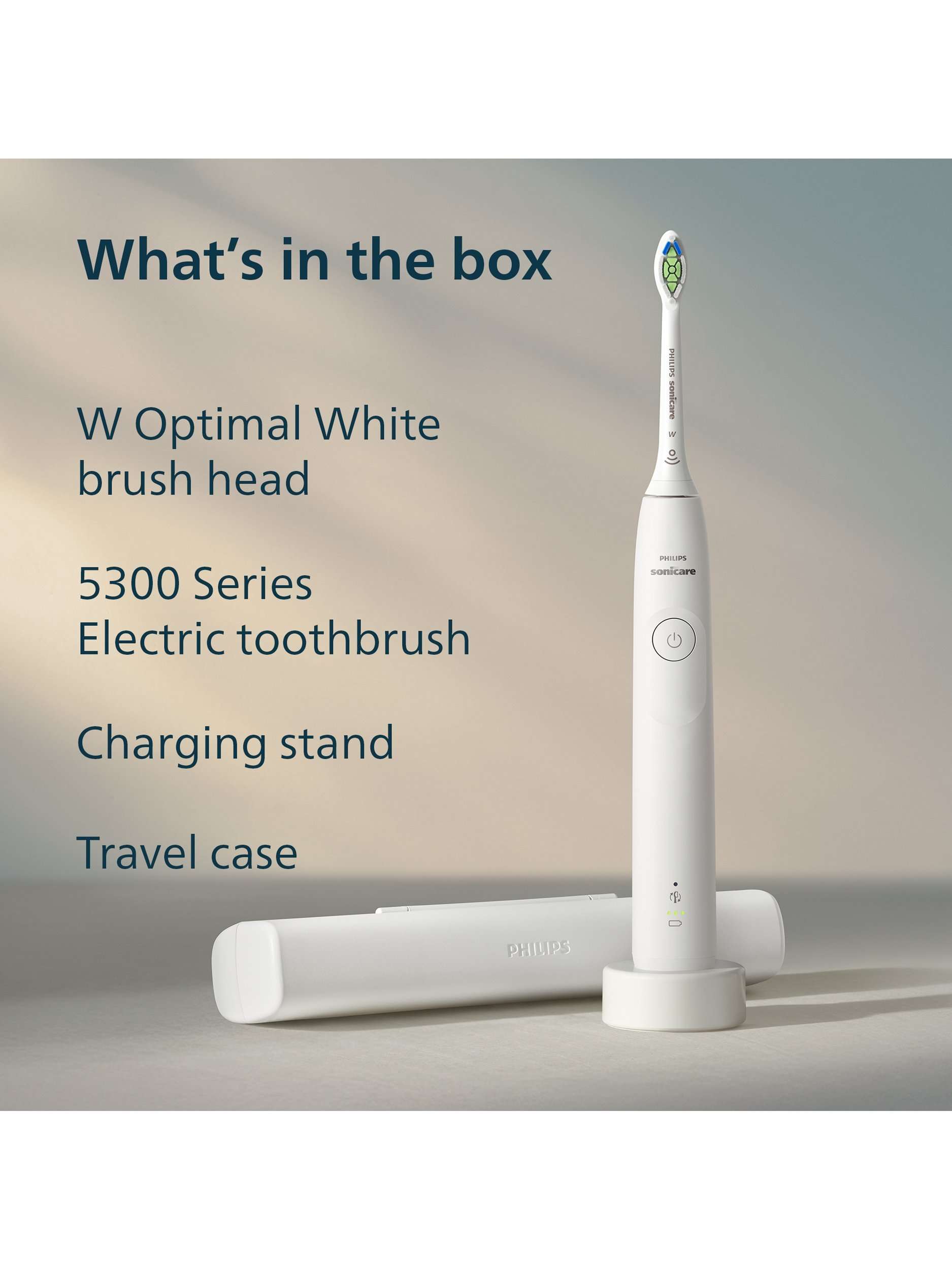 Sonicare 5300 HX7108/02 Electric Toothbrush, White