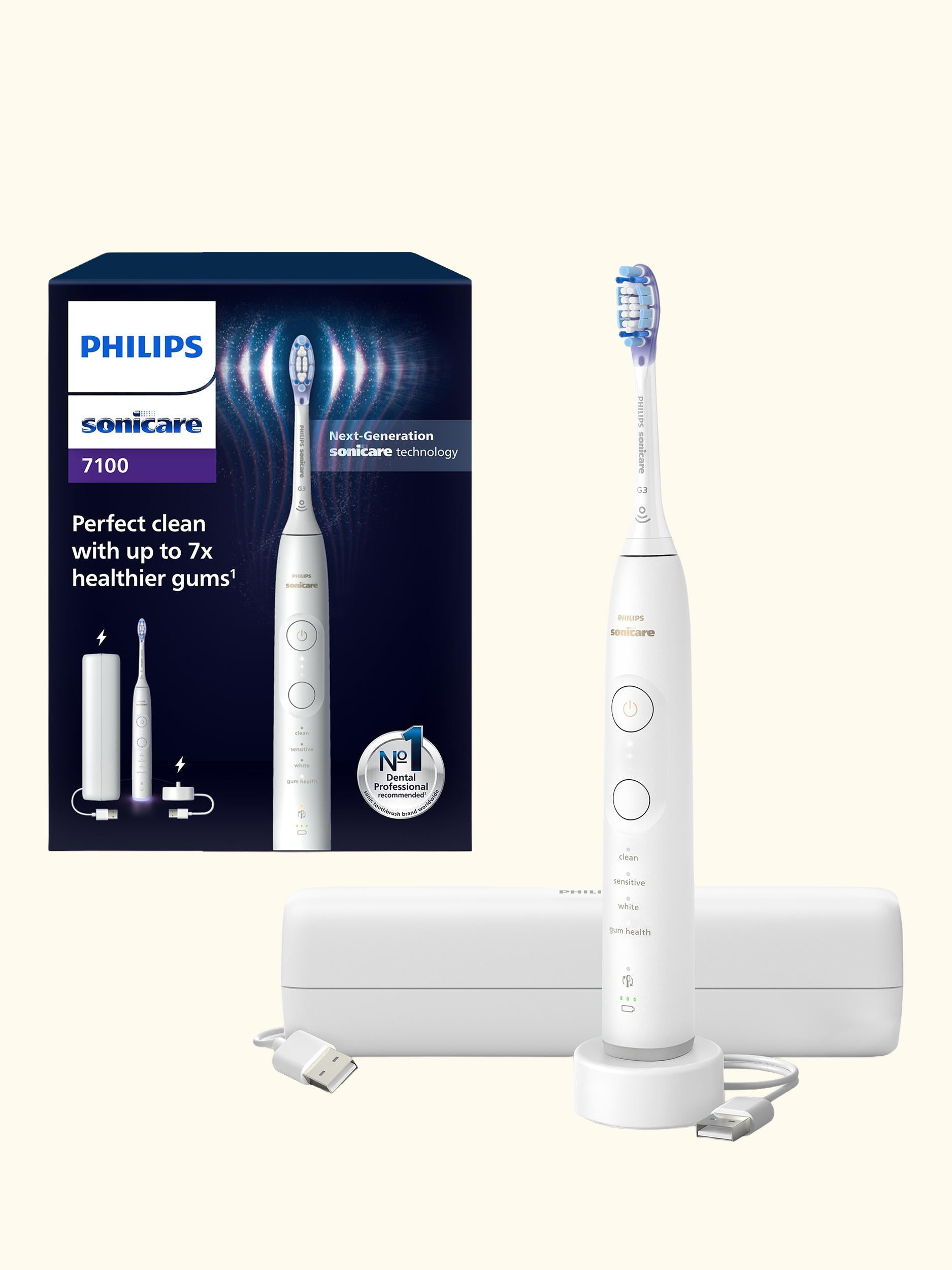 Sonicare 7100 HX7420/01 Electric Toothbrush, White
