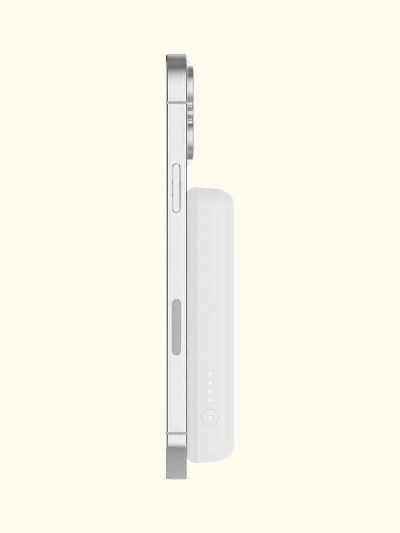 BoostCharge Magnetic Wireless 5K Power Bank with Stand, White