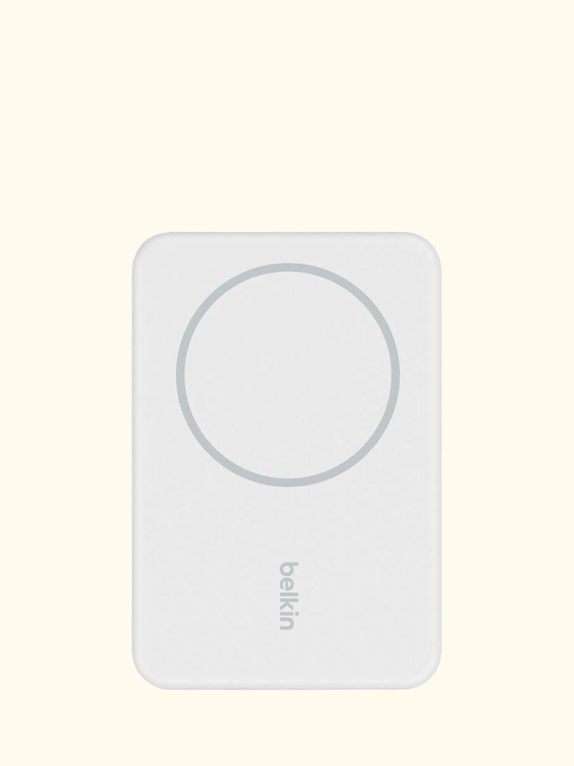 BoostCharge Magnetic Wireless 5K Power Bank with Stand, White