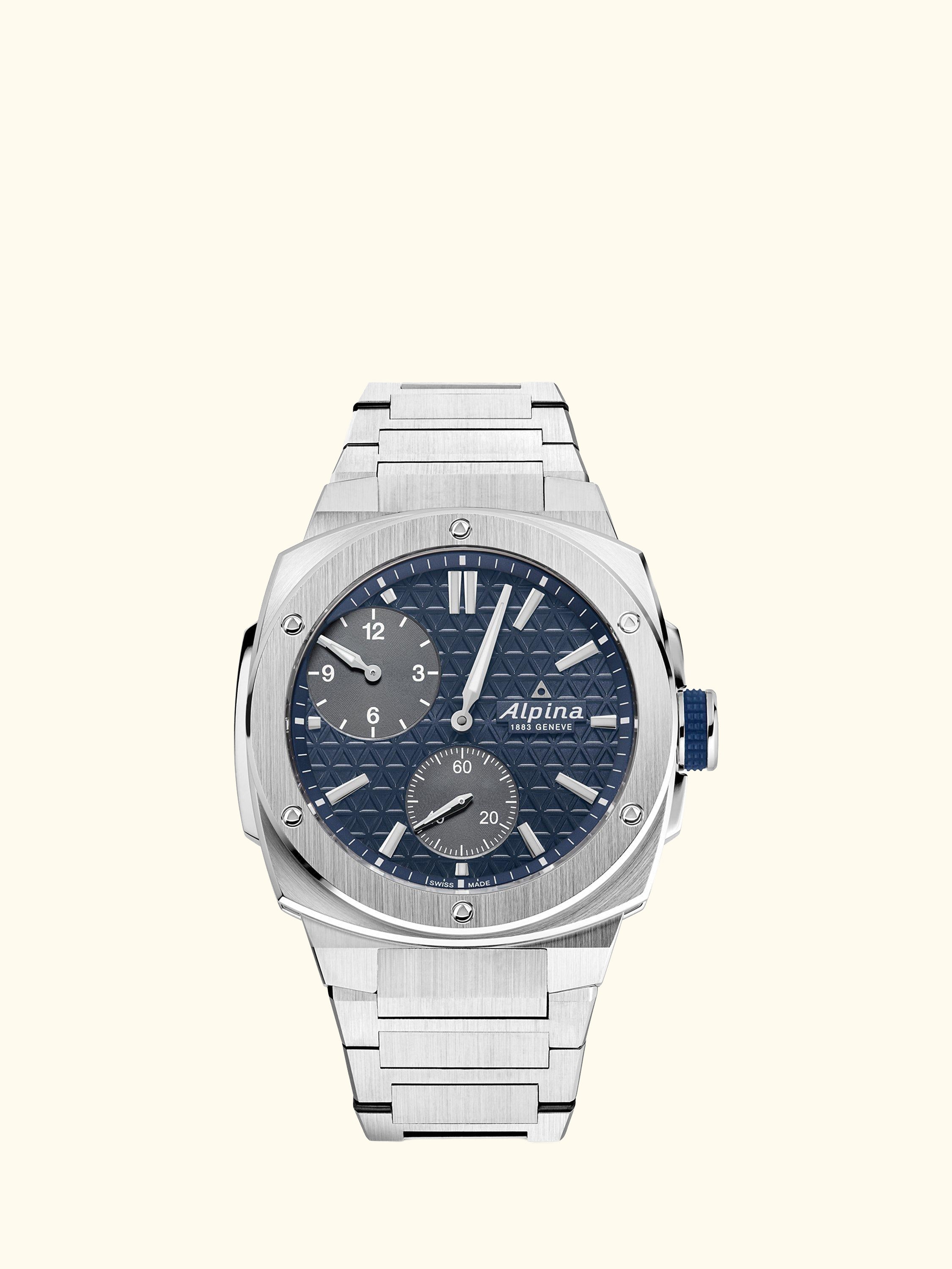AL-650NDG4AE6B Men's Alpiner Extreme Regulator Automatic Bracelet Strap Watch, Silver/Navy