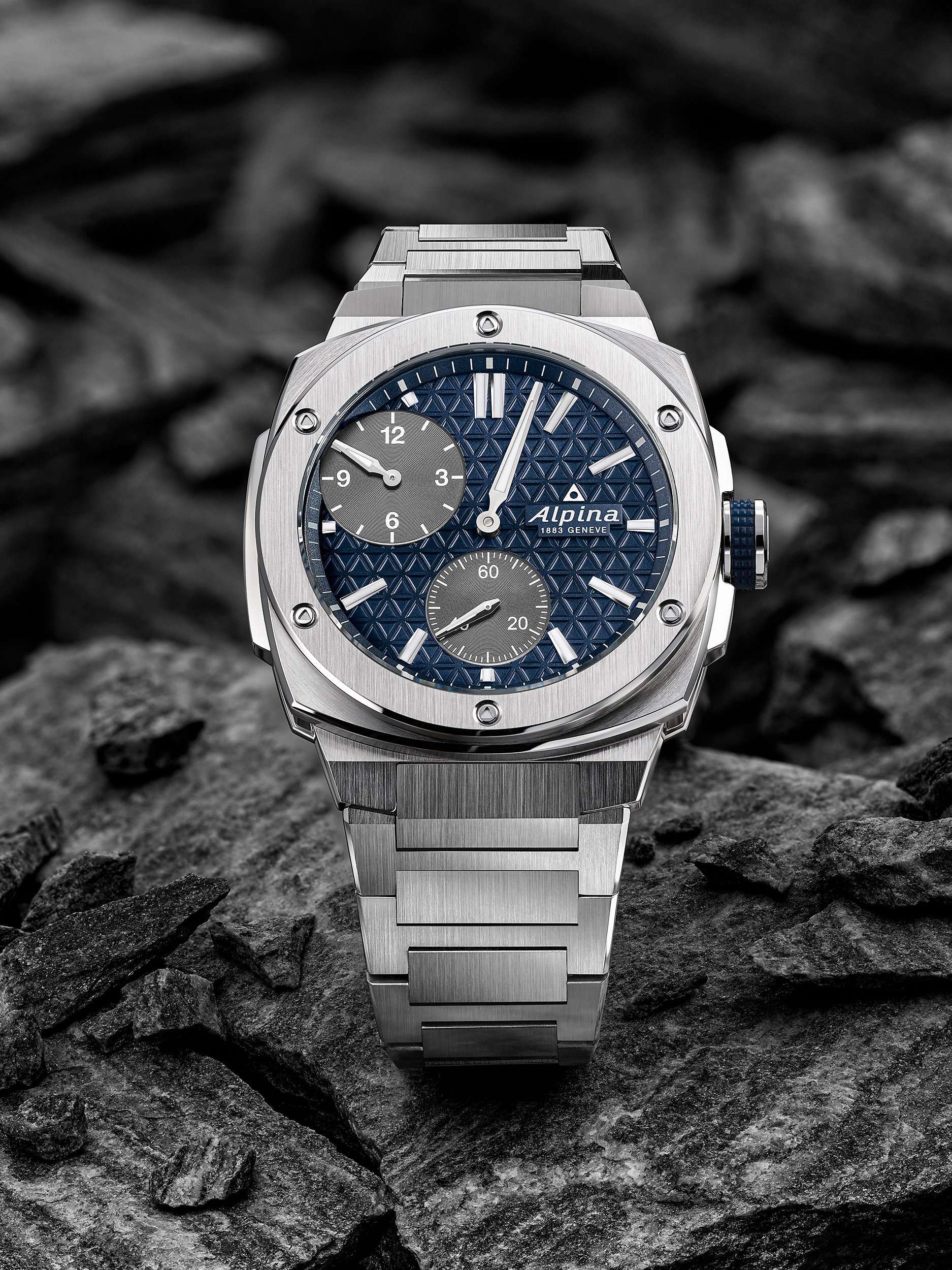 AL-650NDG4AE6B Men's Alpiner Extreme Regulator Automatic Bracelet Strap Watch, Silver/Navy