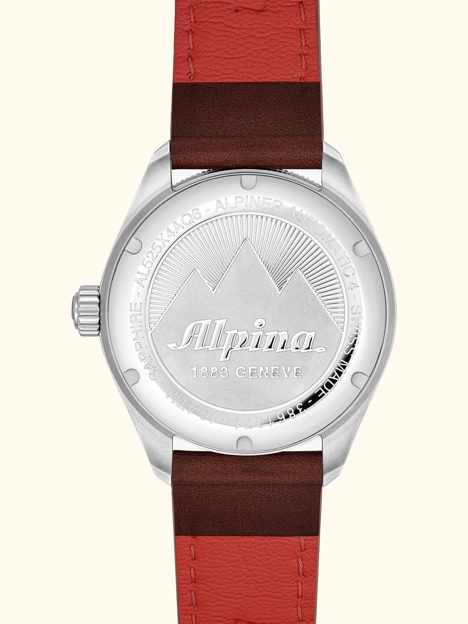 AL-525N4AQ6 Men's Alpiner 4 Automatic Date Leather Strap Watch, Brown