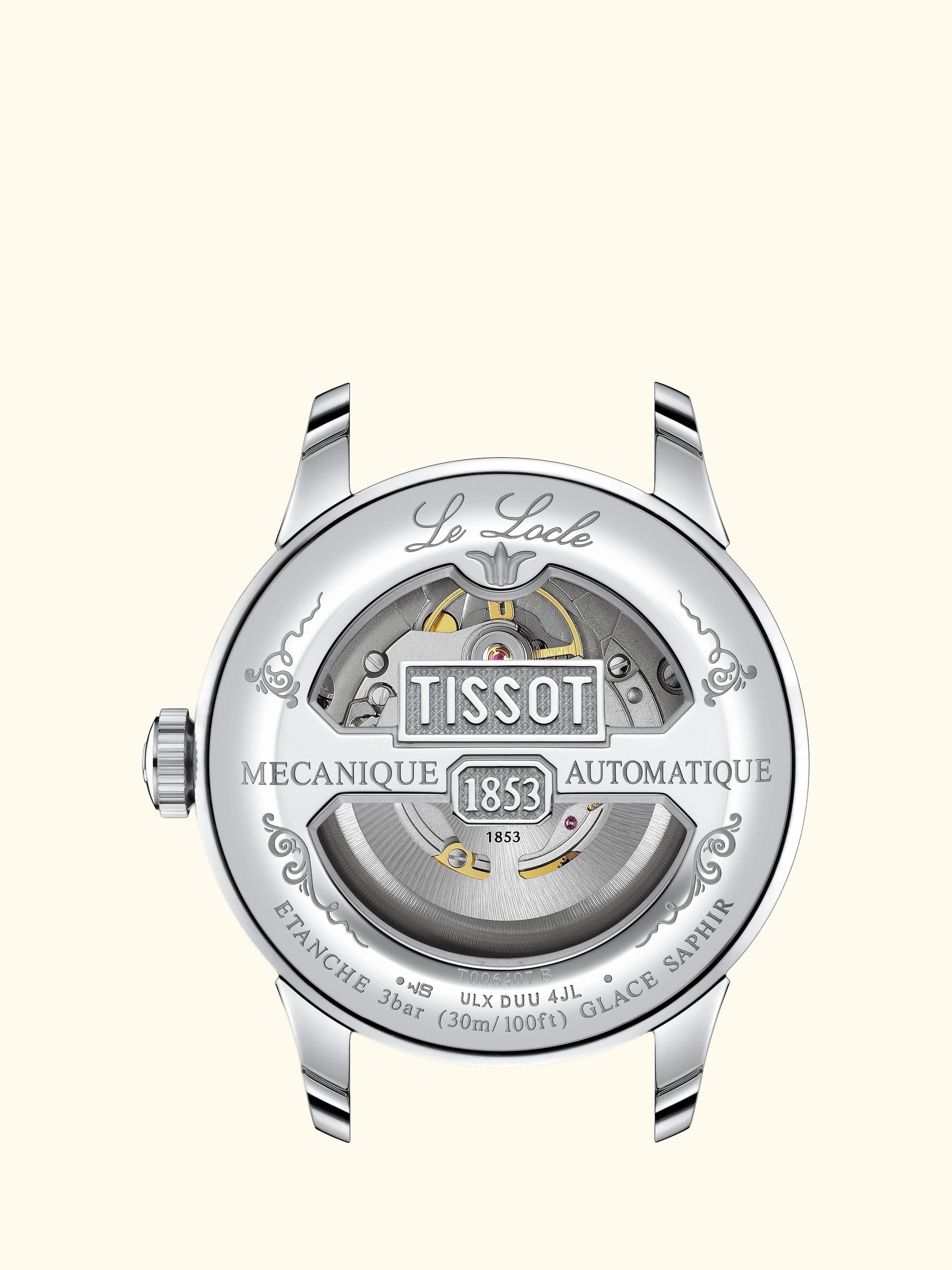 T0064071103303 Mens' Le Locle Date Metal Strap Watch, Silver