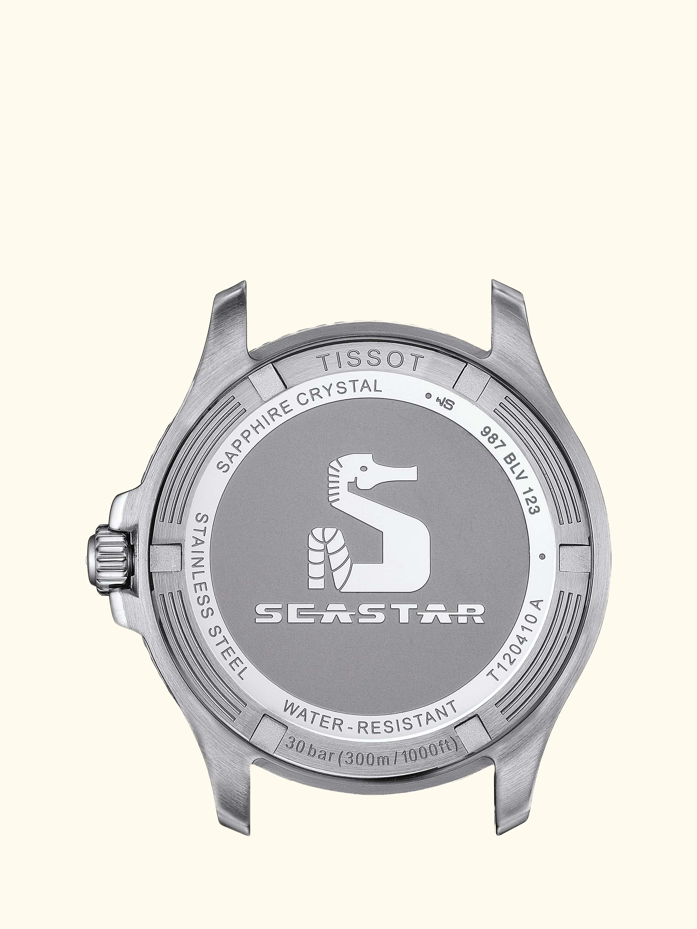 T1204102205100 Men's Seastar 1000 Quartz Metal Strap Watch, Multi/Black