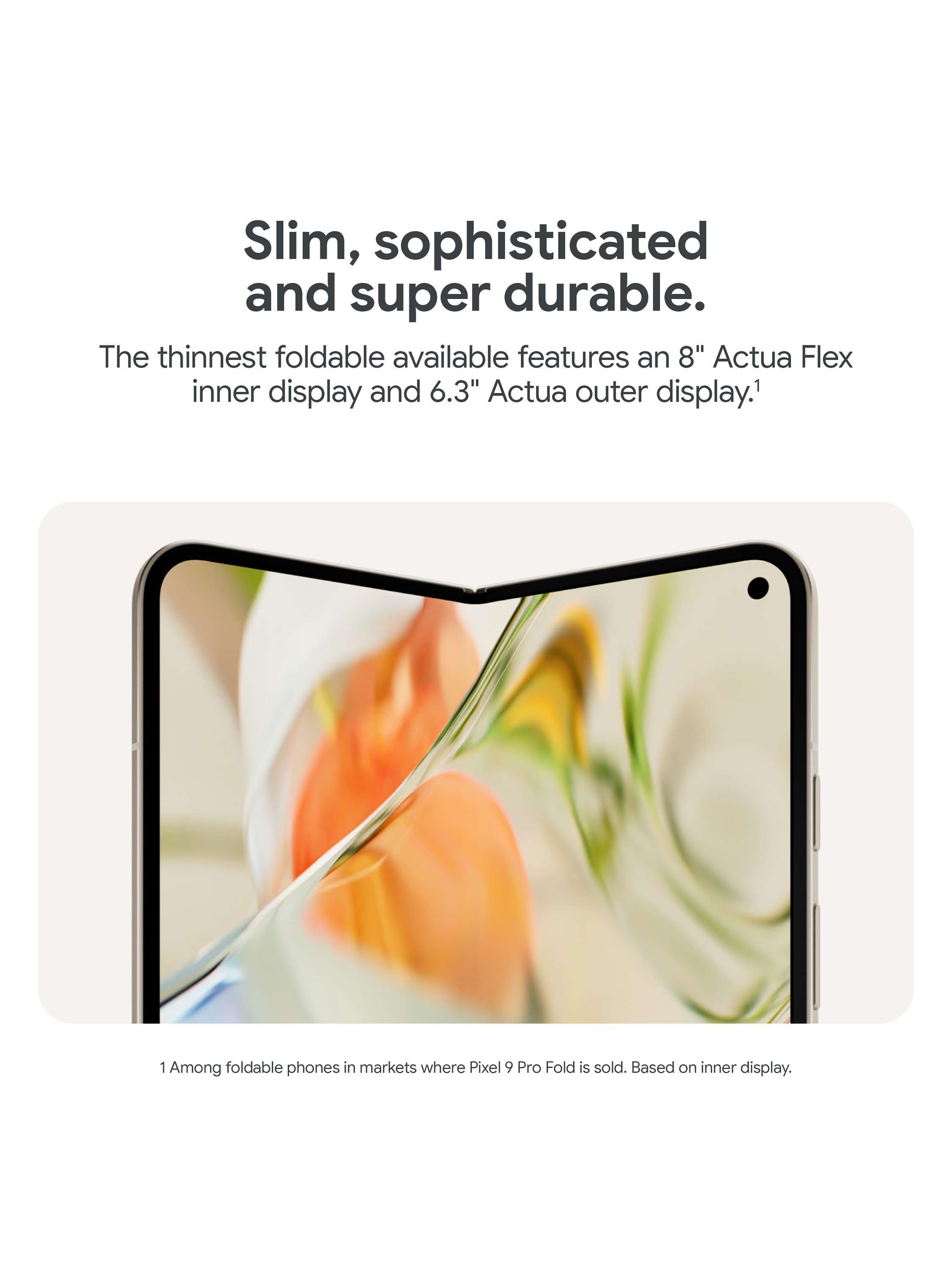 Pixel 9 Pro Fold Foldable Smartphone, Android, 6.29”, 5G, SIM Free, 512GB, Obsidian